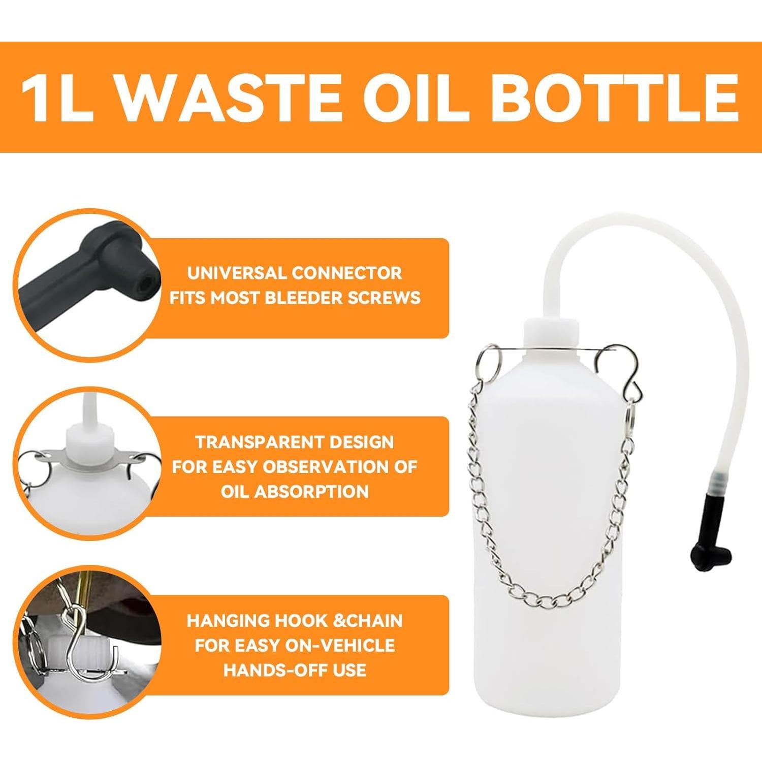 Kit de purga de frenos a presión BESTGLOAL 3L con adaptadores