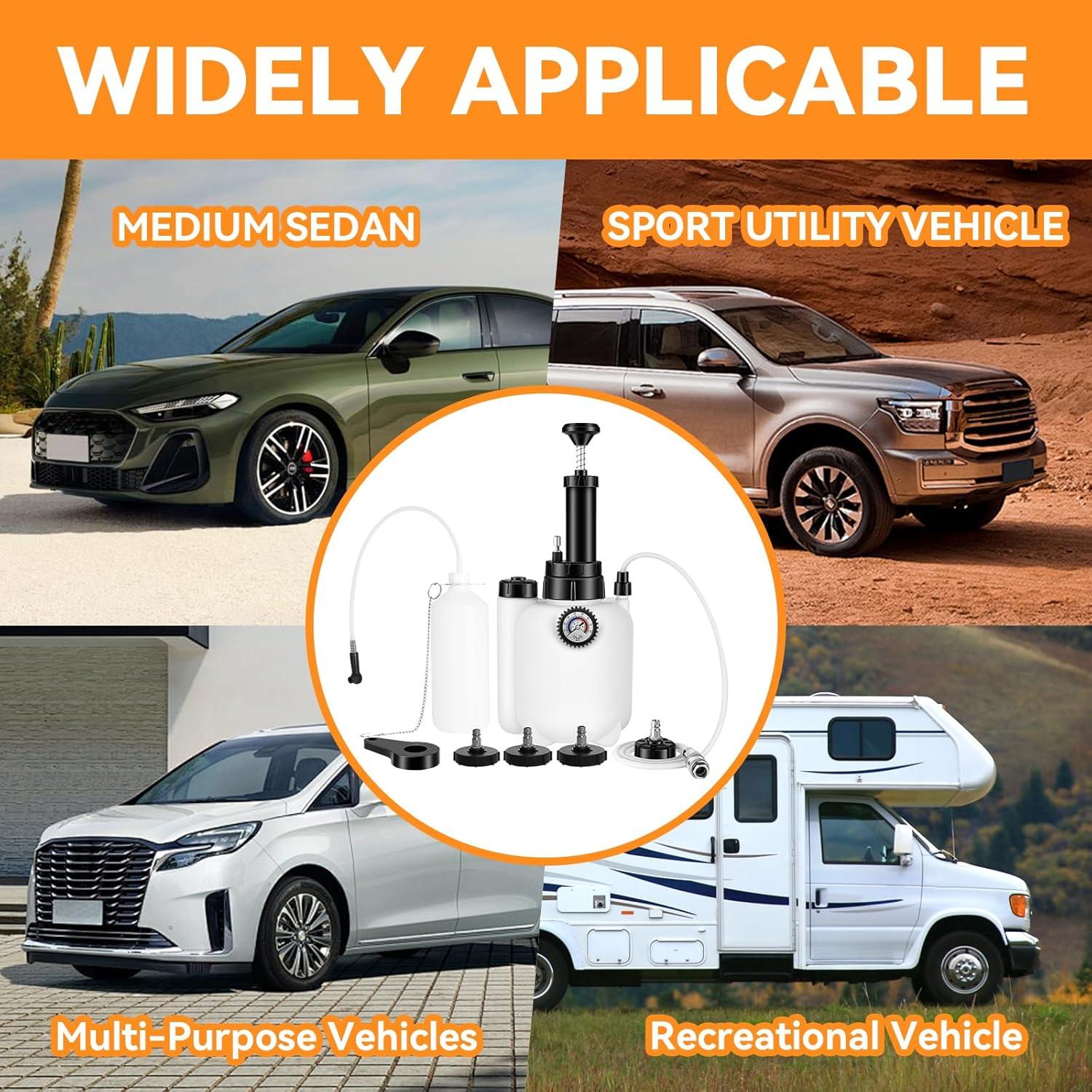 Kit de purga de frenos a presión BESTGLOAL 3L con adaptadores