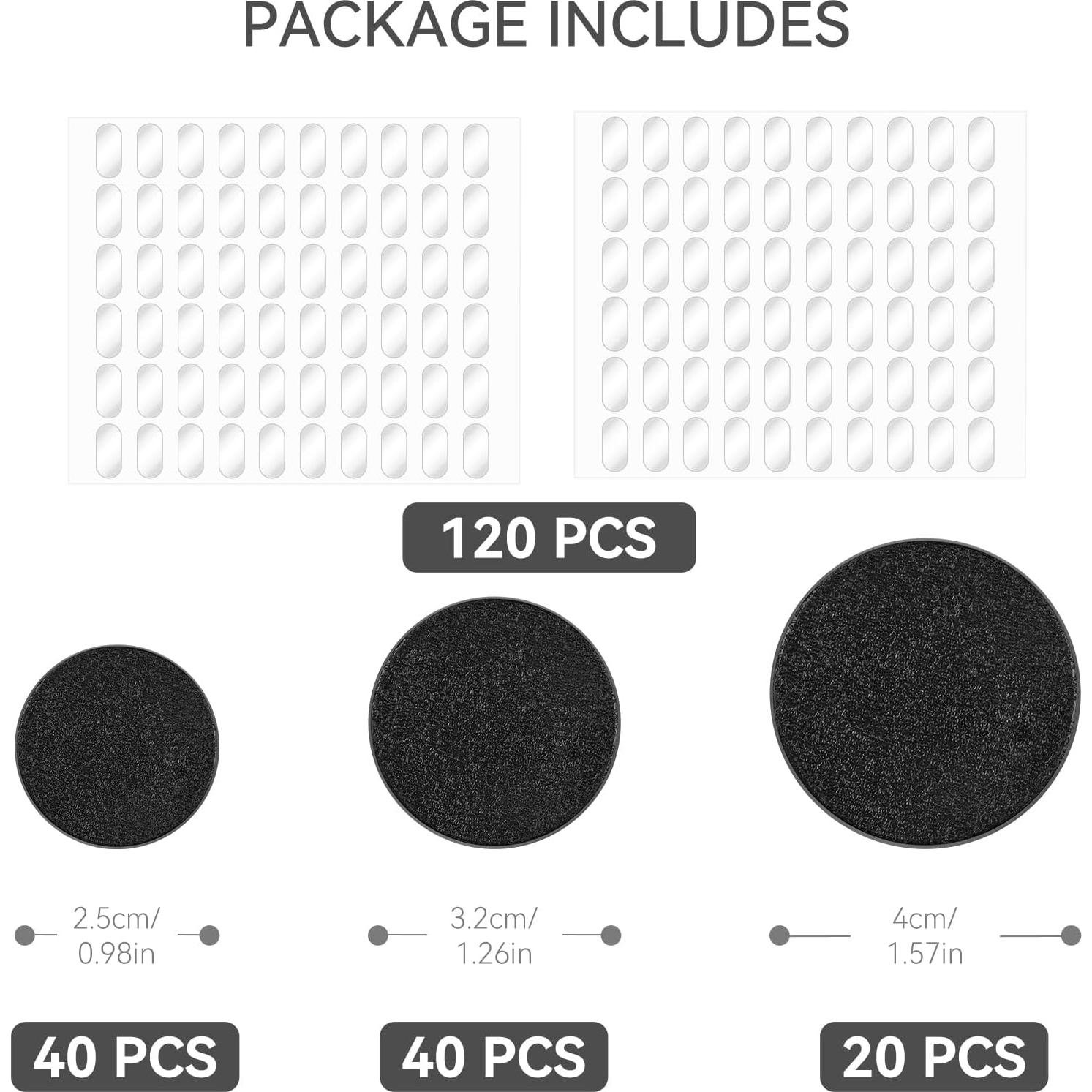 100PCS Bases Redondas Plástico Negro TITAWU 25mm 32mm 40mm