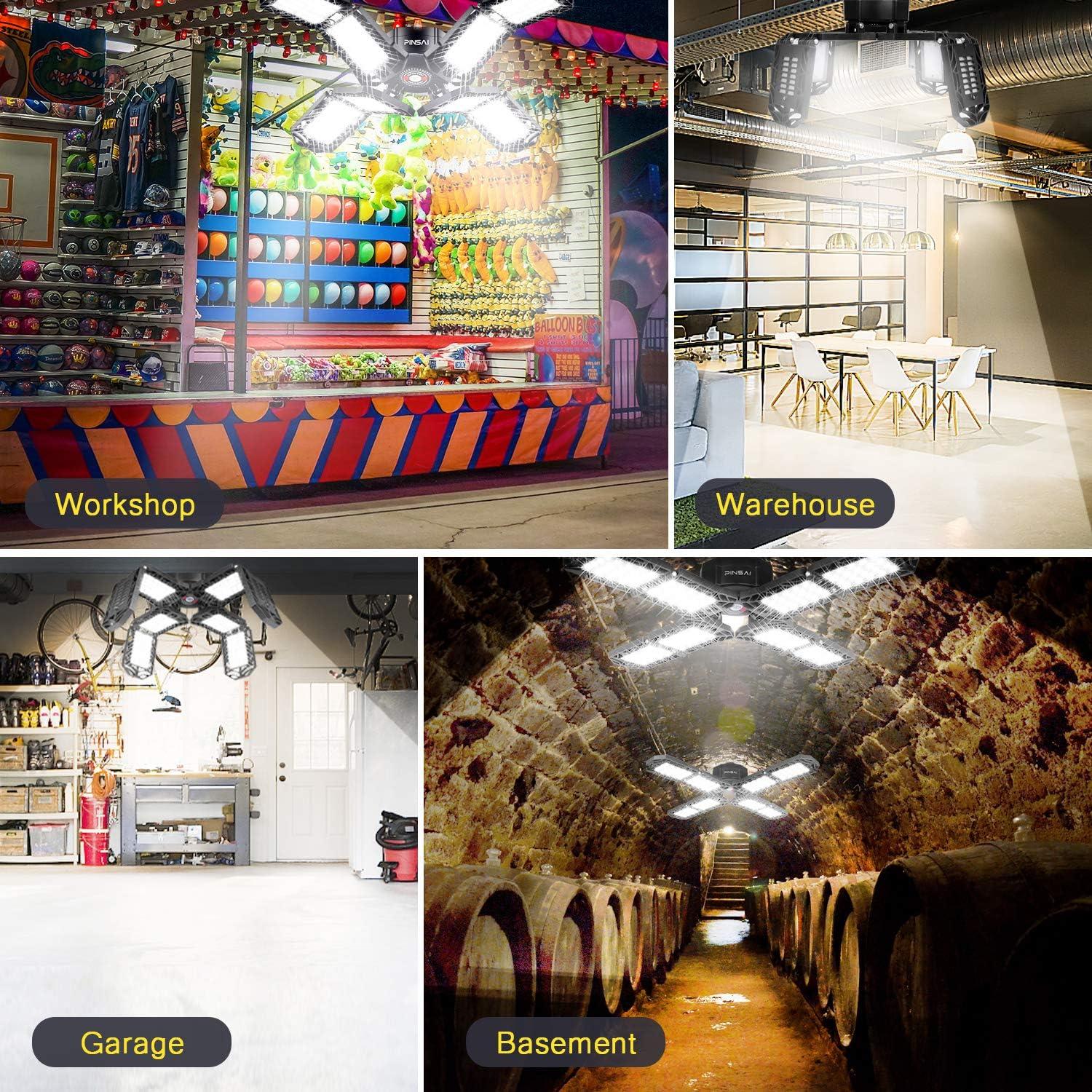 Paquete de 2 luces LED PINSAI 200W 20000 lúmenes ajustables