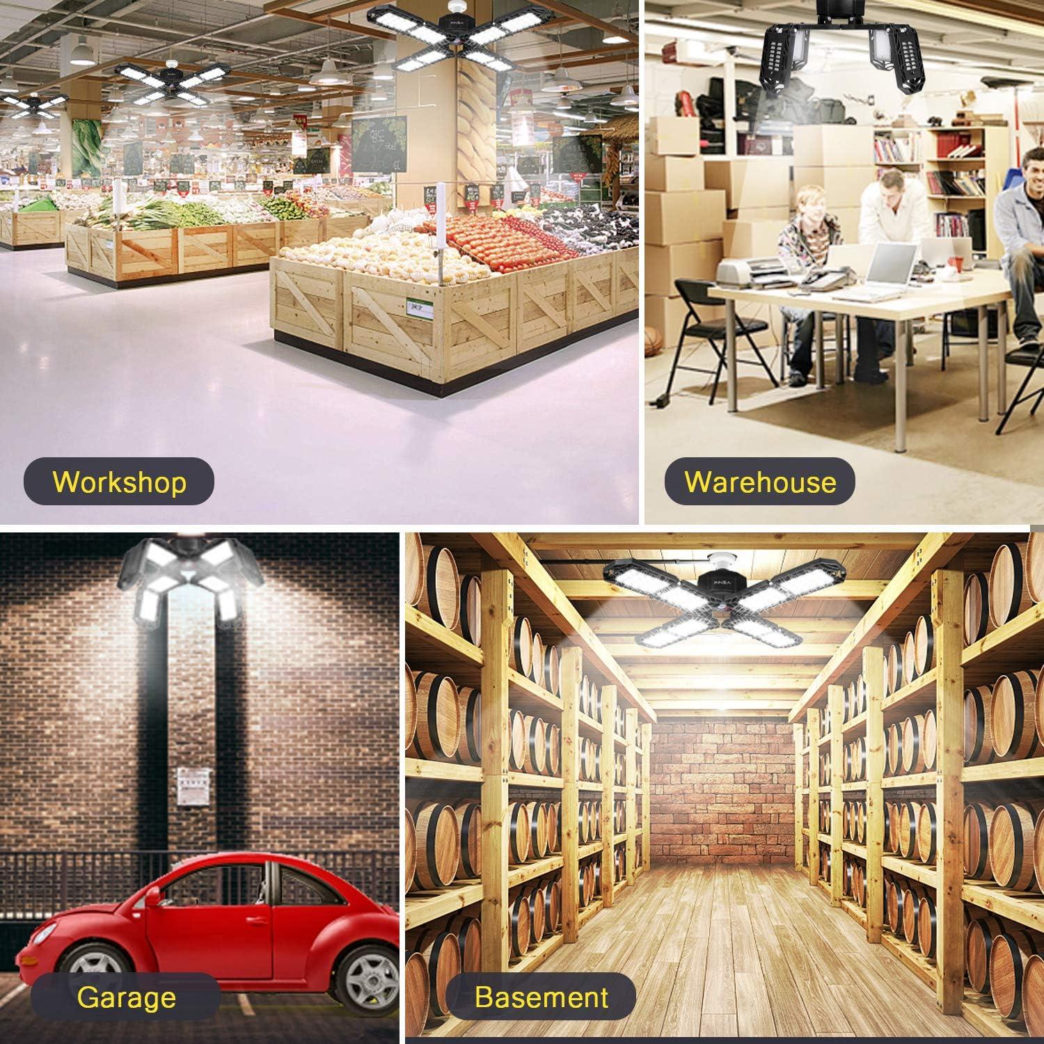 Paquete de 2 luces LED PINSAI 200W 20000 lúmenes ajustables