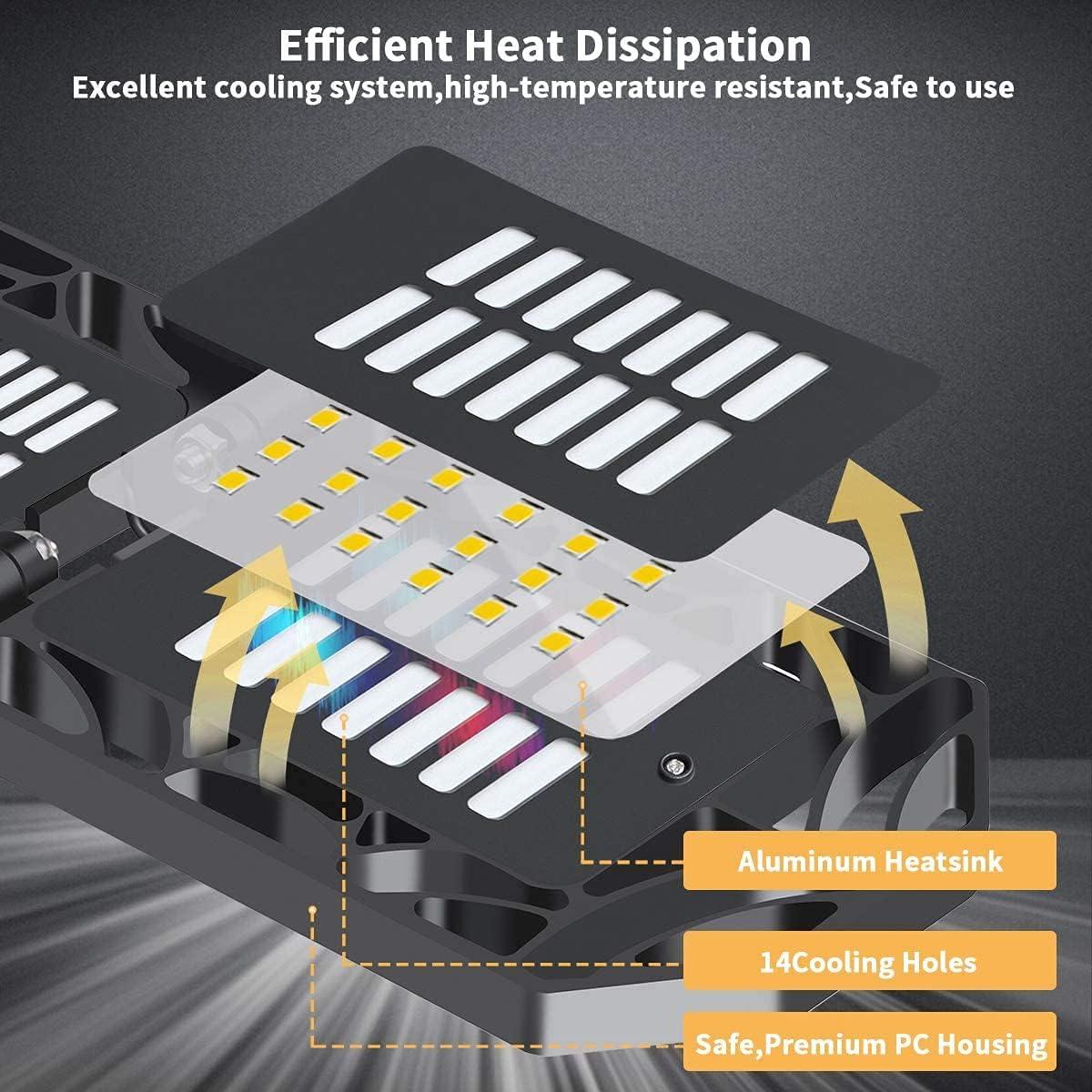 Paquete de 2 luces LED PINSAI 200W 20000 lúmenes ajustables