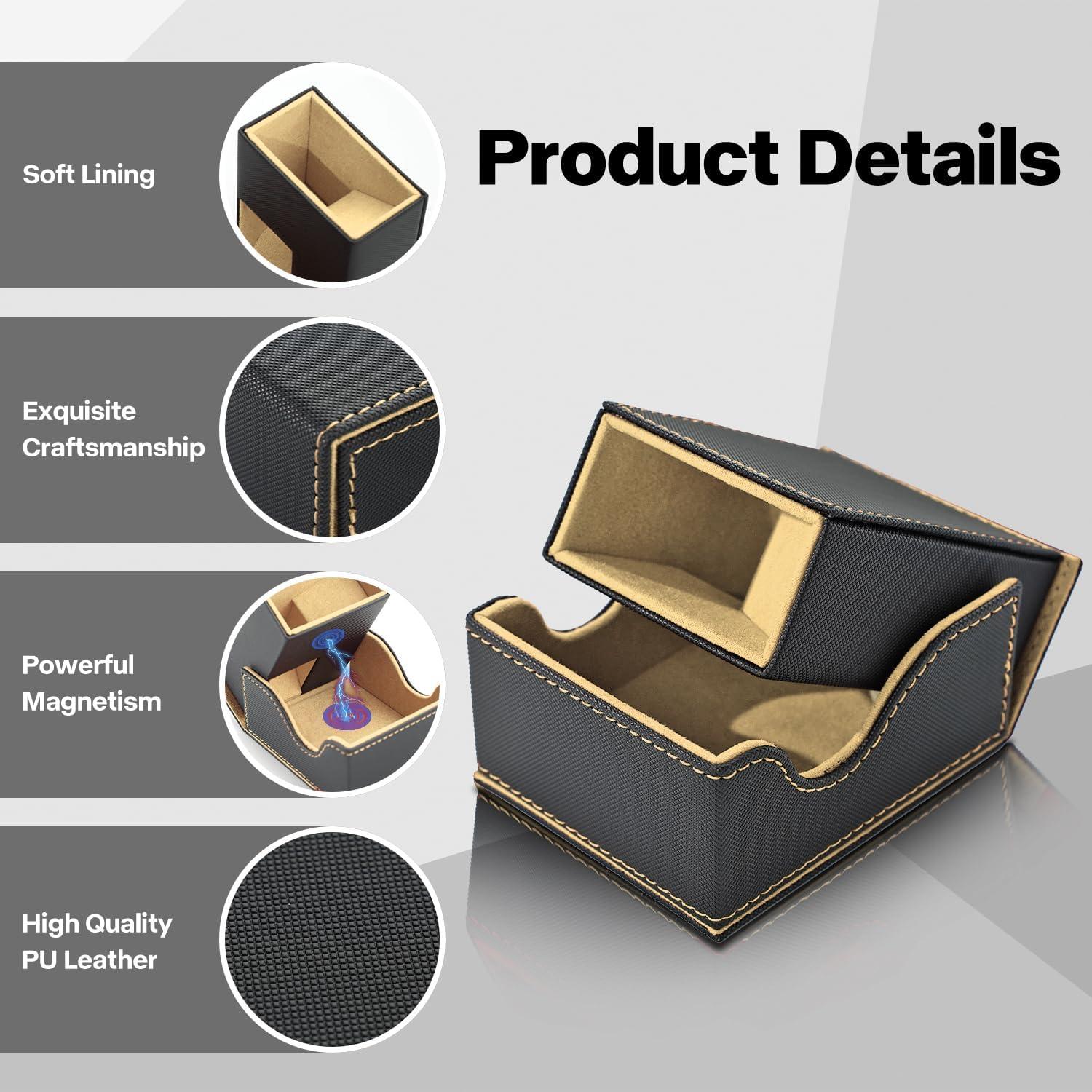 Torre de Dados Plegable Stepane de Cuero PU Negro/Marrón