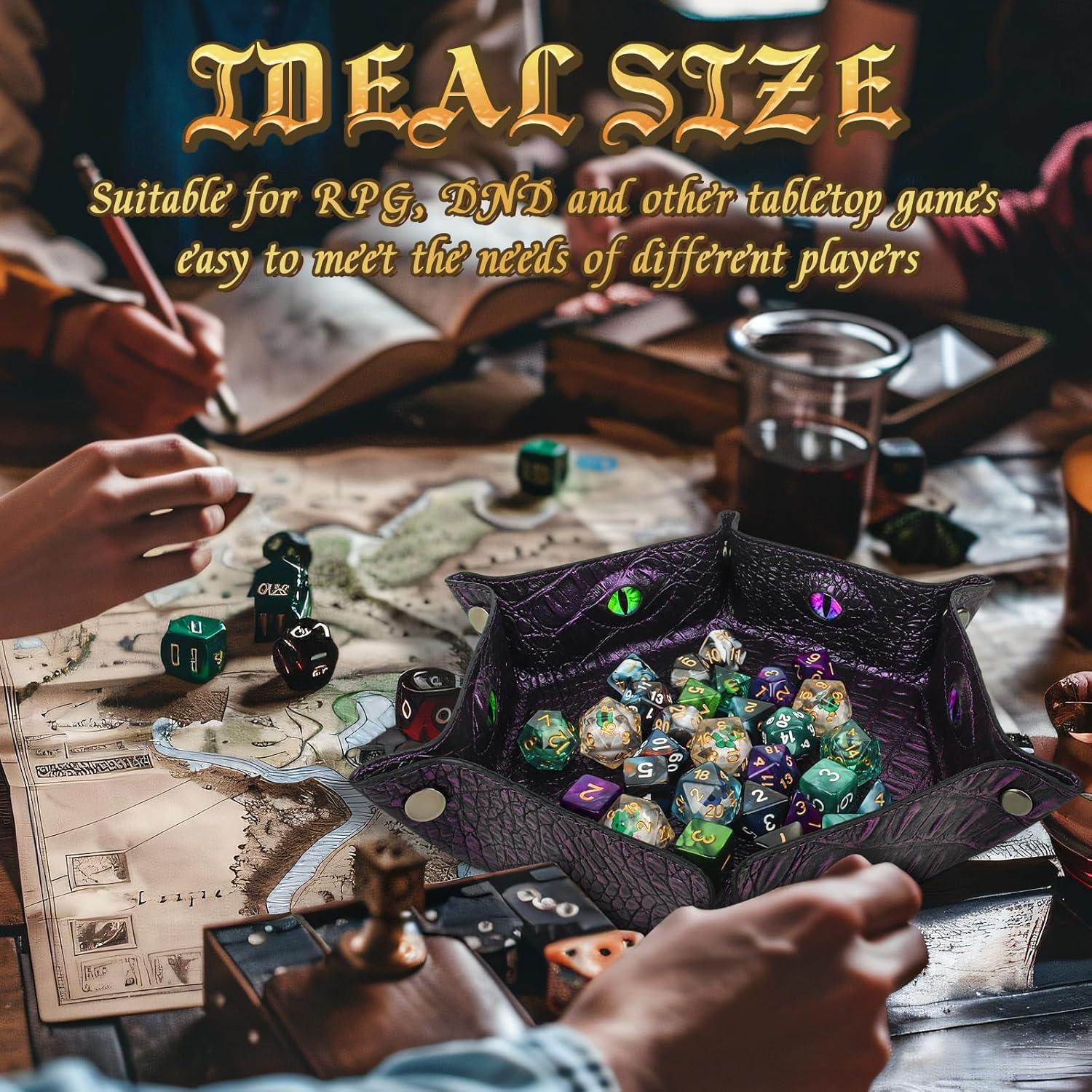 Bandeja de Dados Hexagonal Byhoo Púrpura, Plegable y Duradera