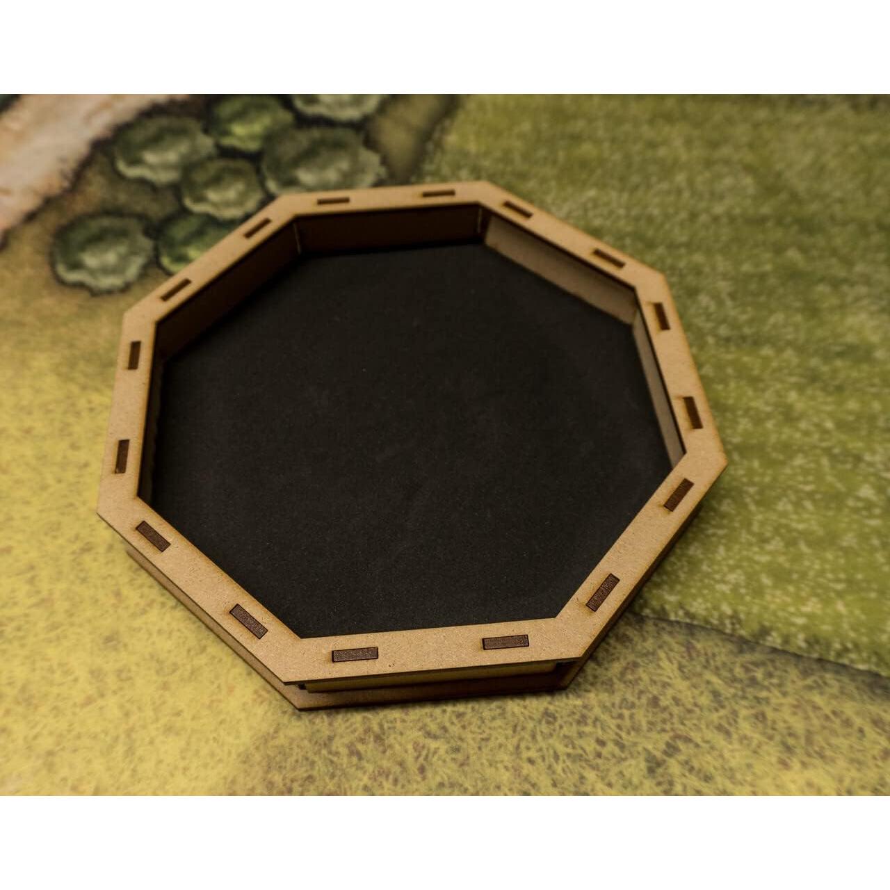 Bandeja de Dados Octagonal GameCraft Miniatures 20 cm Madera
