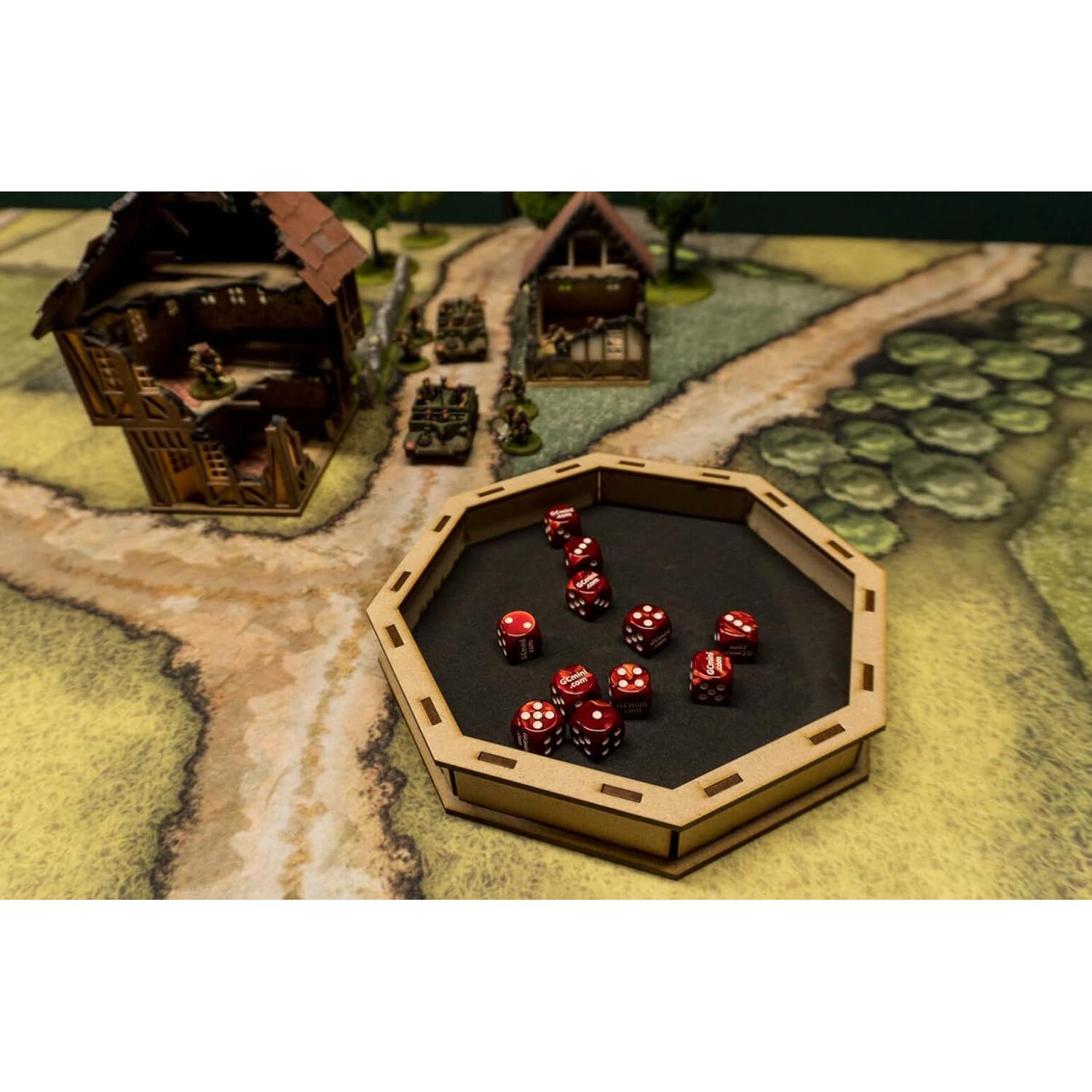Bandeja de Dados Octagonal GameCraft Miniatures 20 cm Madera