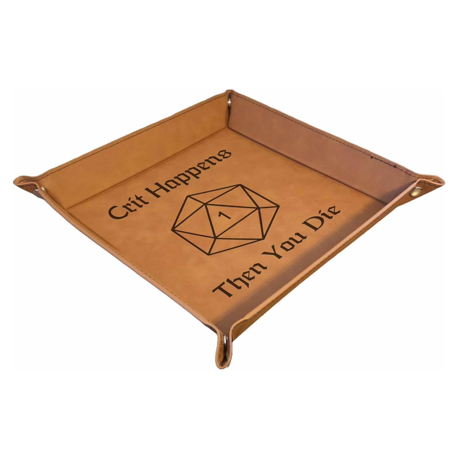 Bandeja de Dados DND Grabada Grabado PrecisionNC Marrón