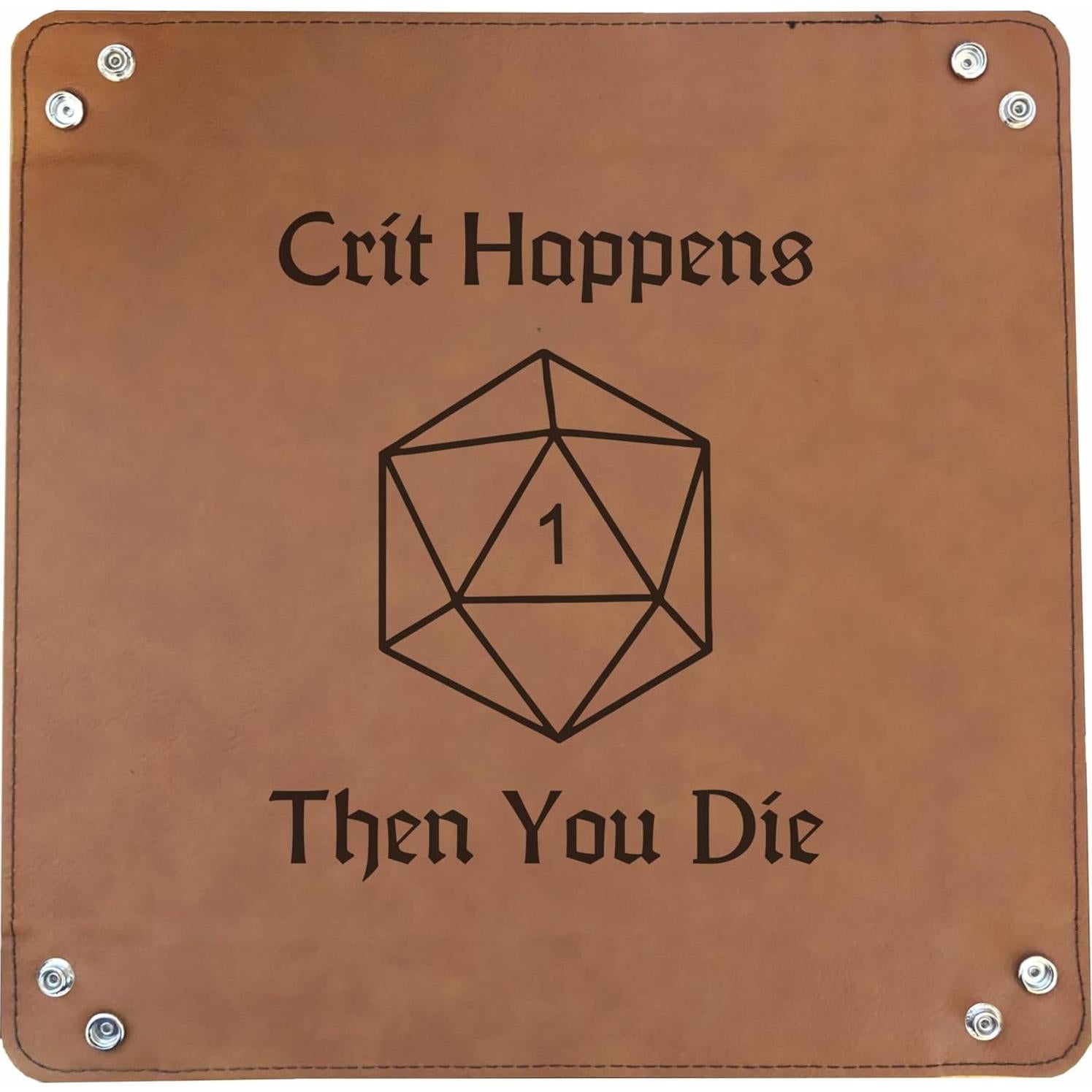 Bandeja de Dados DND Grabada Grabado PrecisionNC Marrón