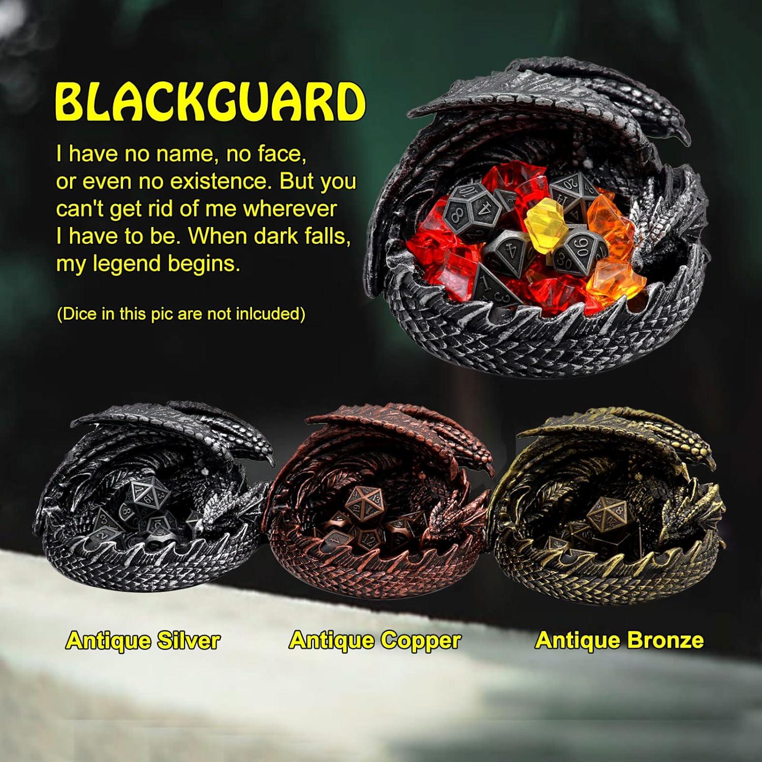 Soporte de Dados Dragón Haxtec Plata Antigua para D&D