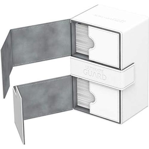 Caja de Deck Ultimate Guard Twin Flip'n'Tray 160+ Blanco/Gris