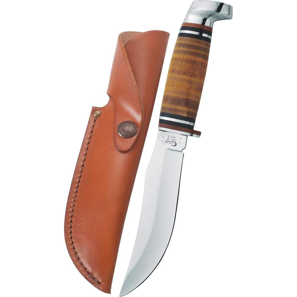 Cuchillo Fijo Case CA00384 con Funda de Cuero 5" Cazador