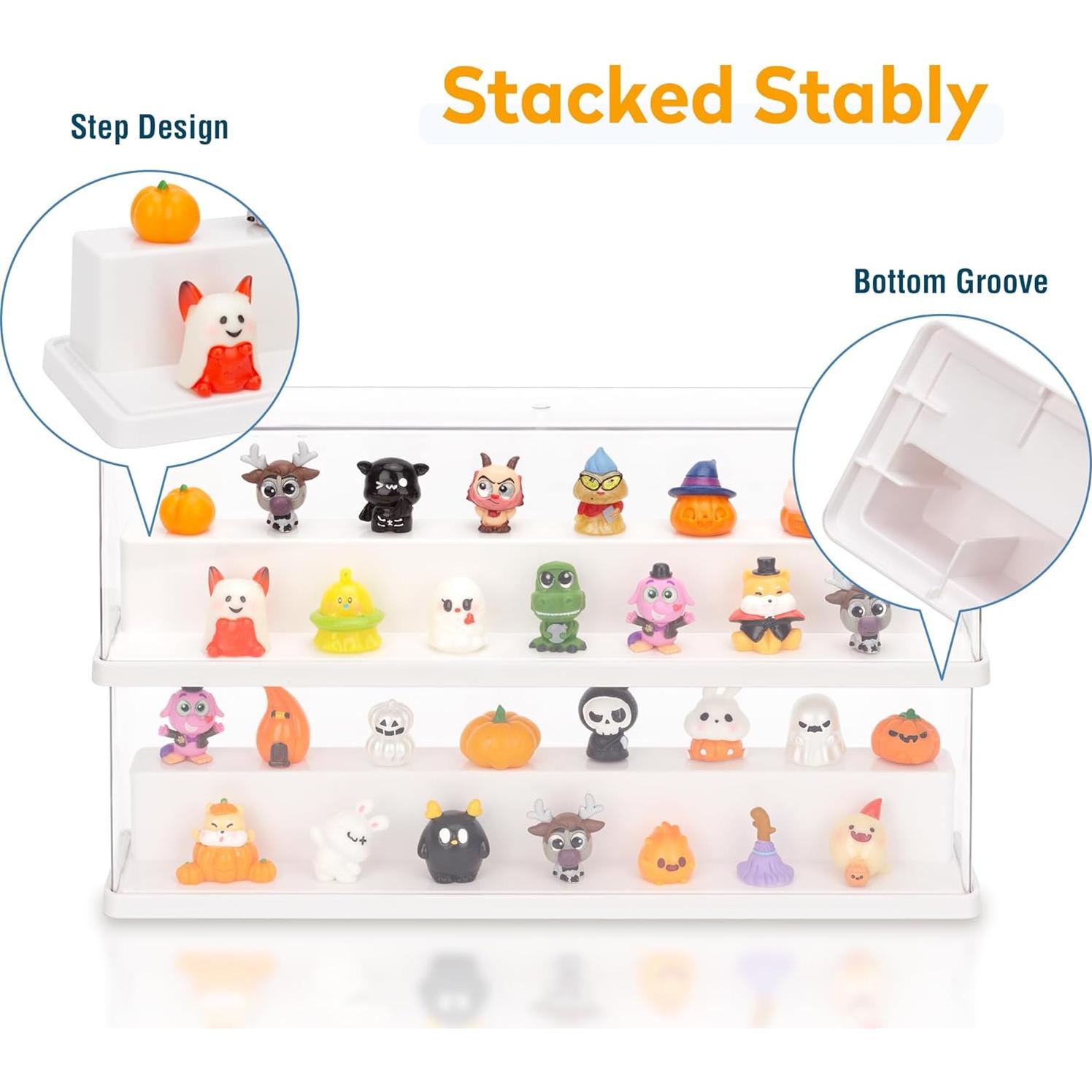 Estuche de exhibición acrílico JOYMOMO 2 piezas 36.5x21x8 cm