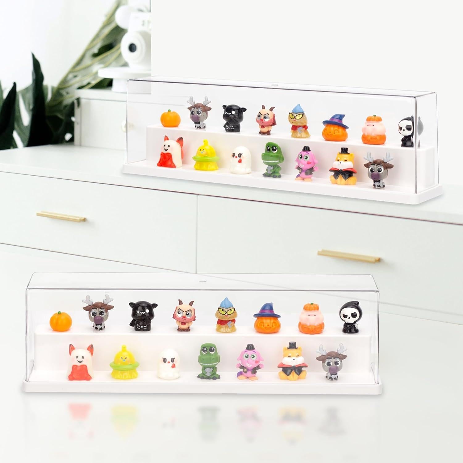 Estuche de exhibición acrílico JOYMOMO 2 piezas 36.5x21x8 cm