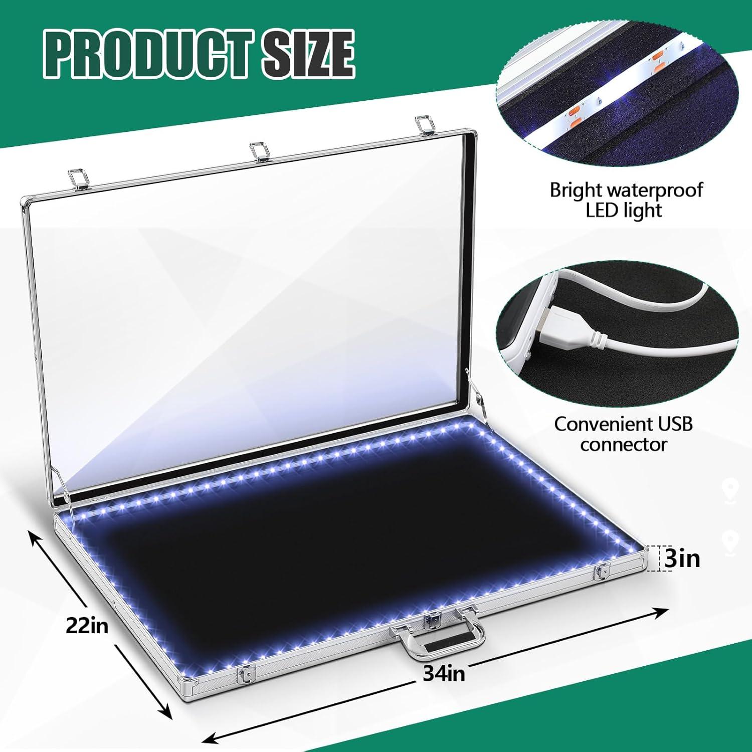 Estuche de Exhibición LED Memorywuu 86x56 cm con Cerradura