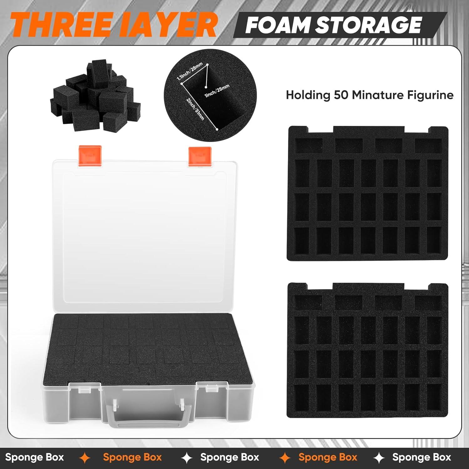 Caja de Transporte para Miniaturas D&D MADCAT 50 Ranuras