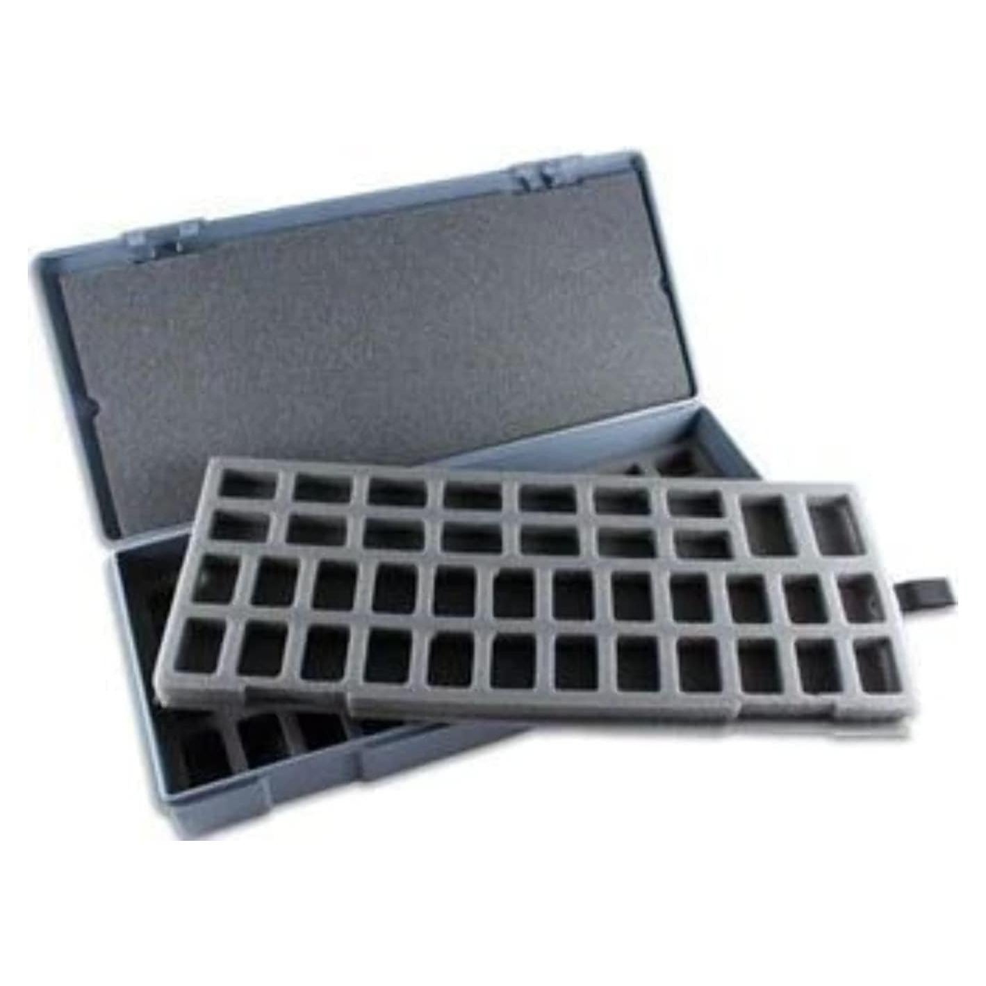 Caja de Almacenamiento Chessex para Figuras 25mm - 80 Figuras, Gris
