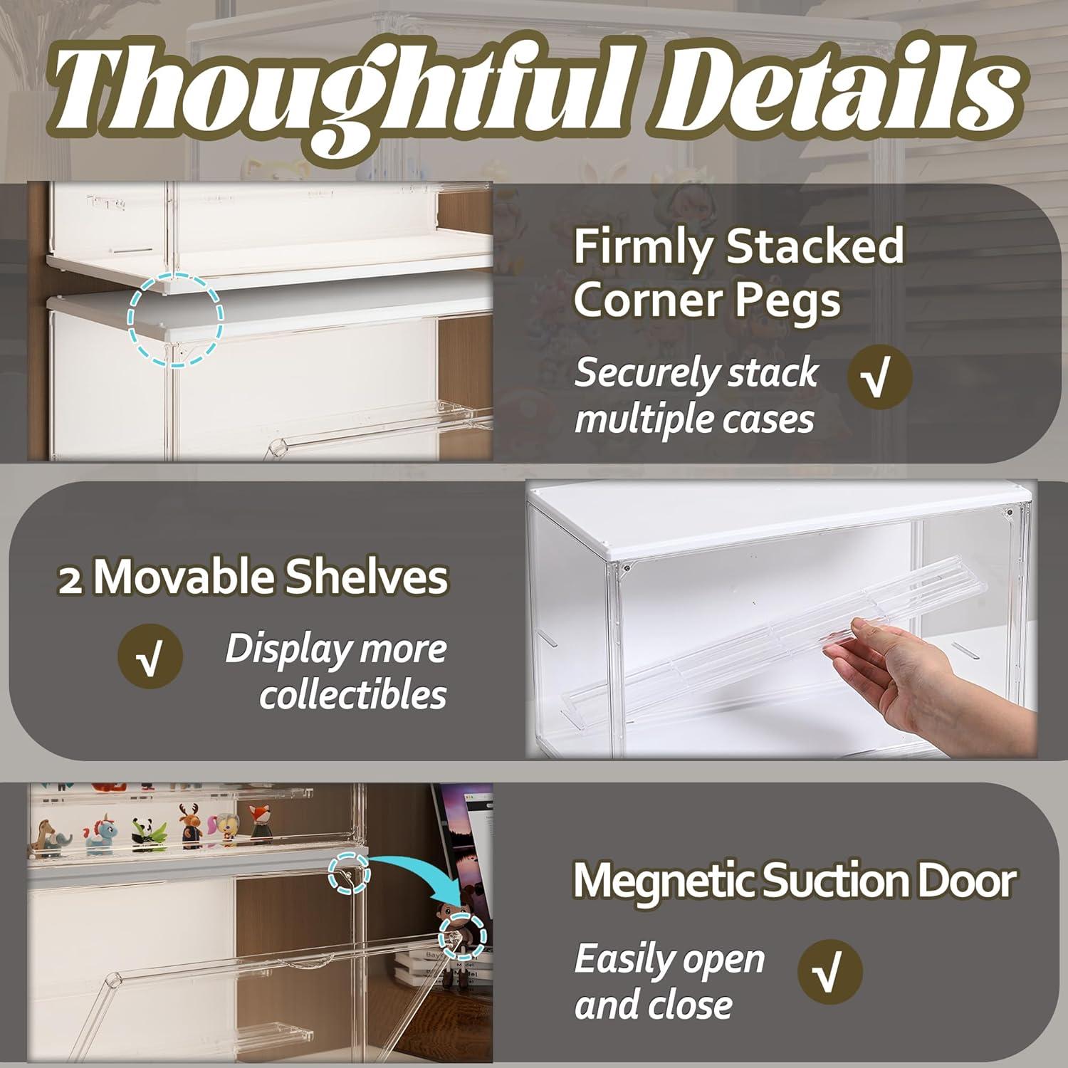 Estuche de exhibición LED Verssure DC001 Acrílico Blanco 22.1 cm