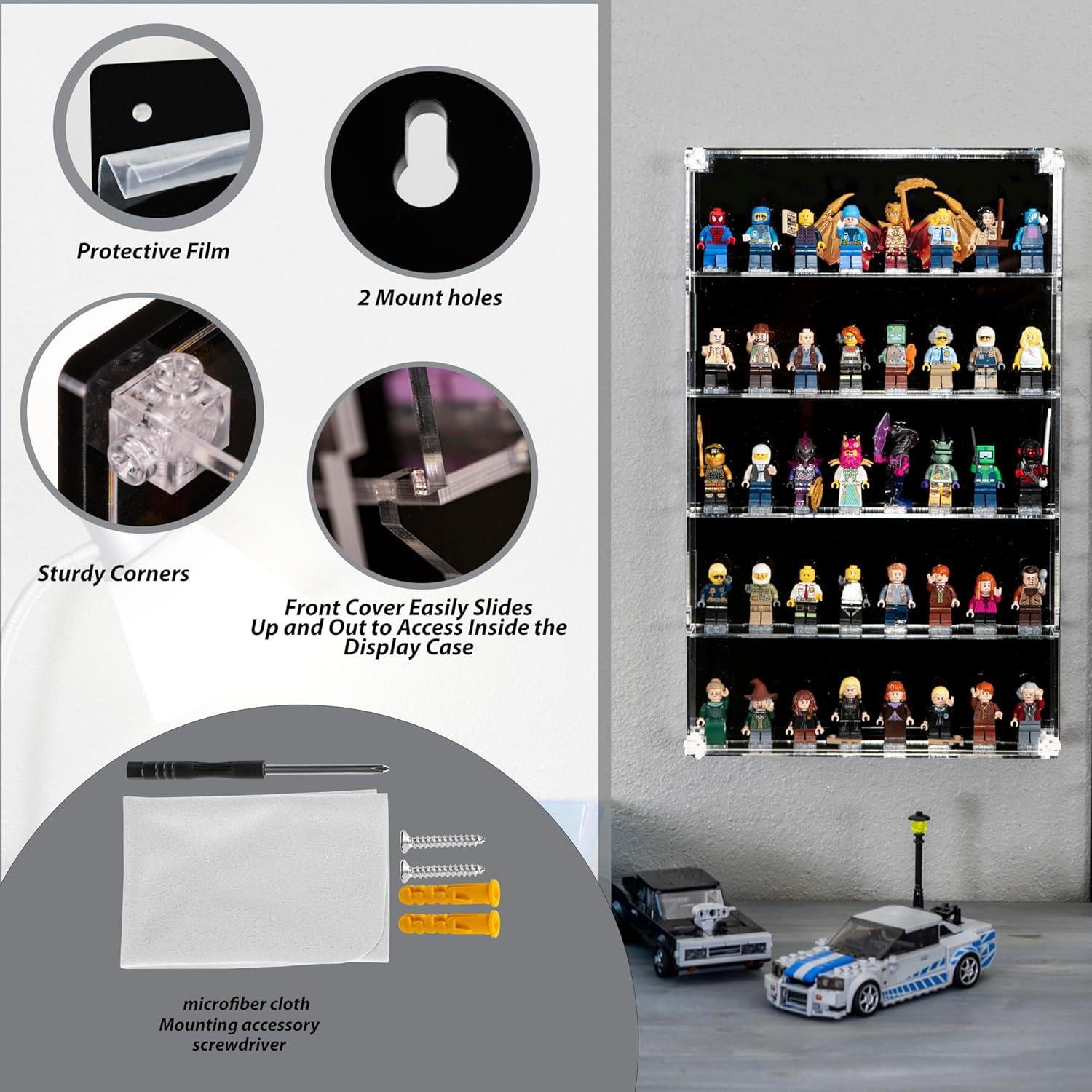 Estuche de exhibición de minifiguras Homelodge - Acrílico negro