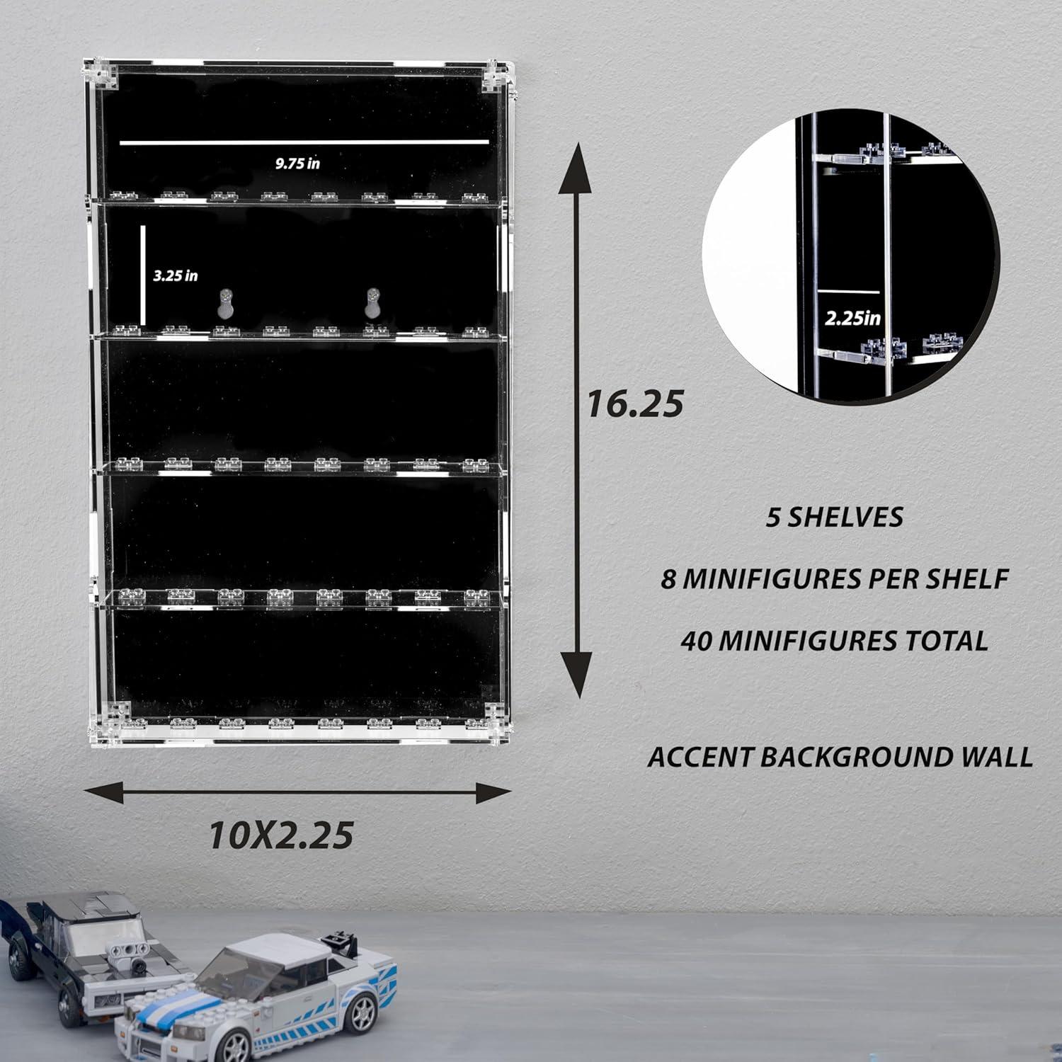 Estuche de exhibición de minifiguras Homelodge - Acrílico negro