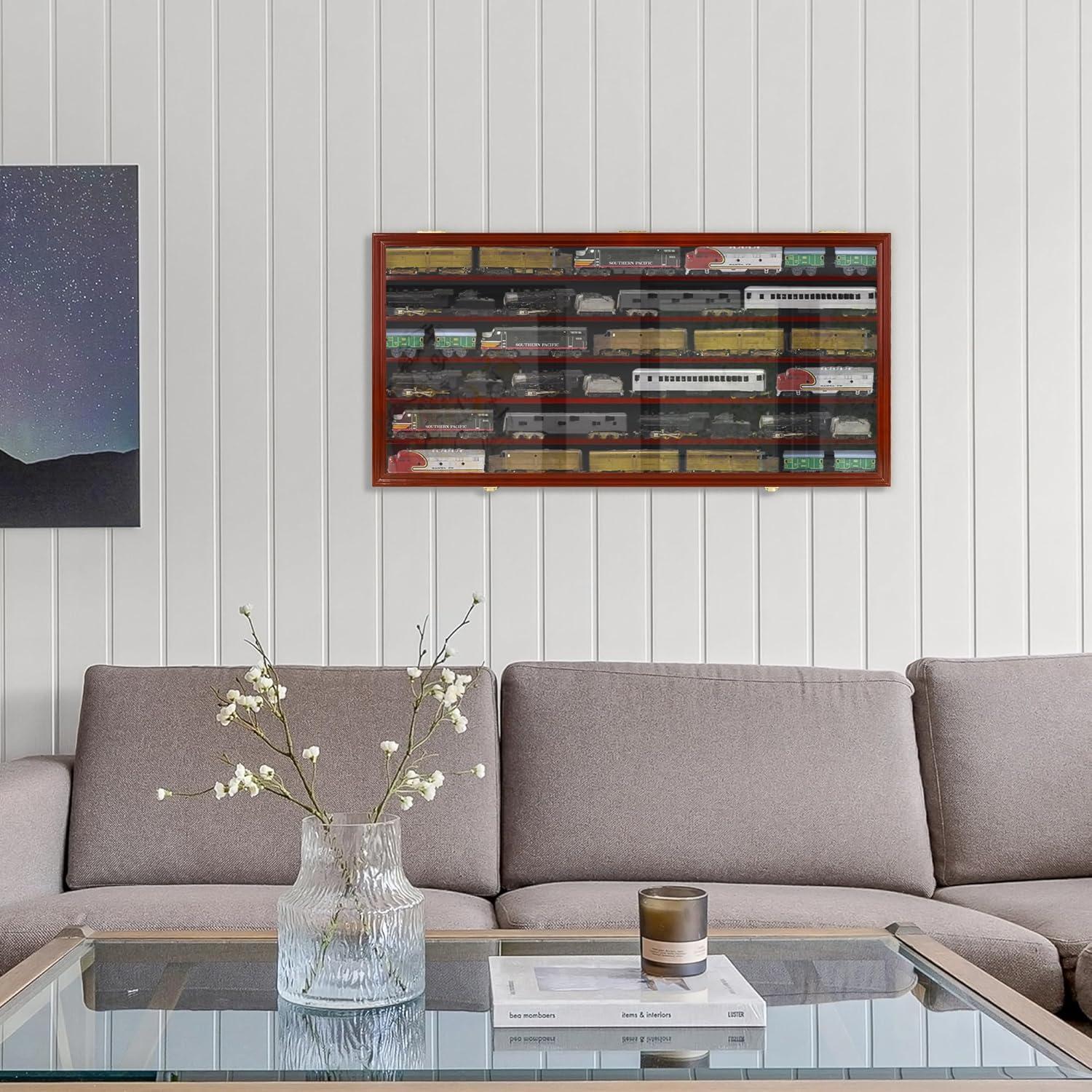 Estante de exhibición para trenes HO y Hot Wheels DisplayGifts