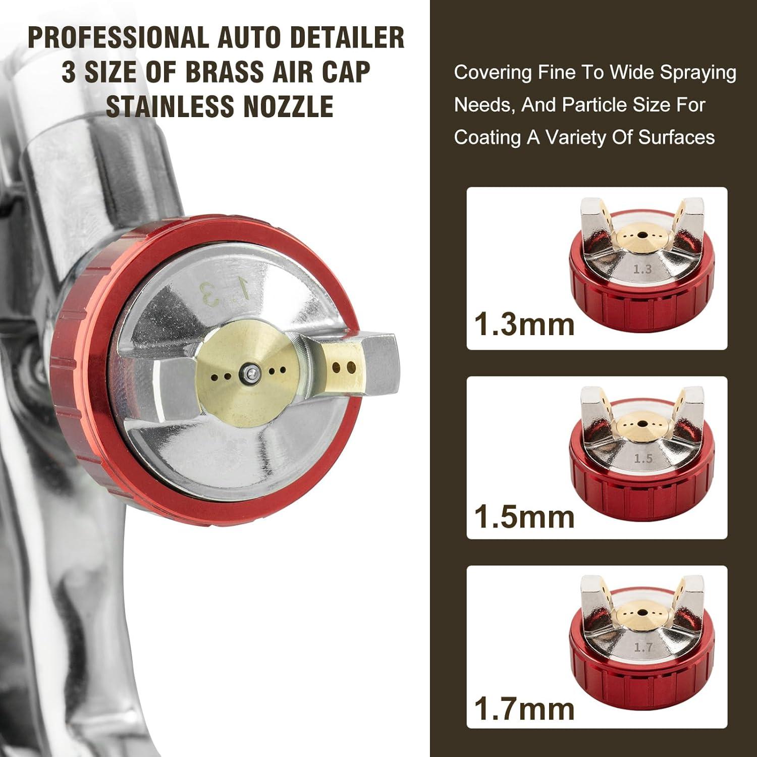 Kit Pistola Pulverización LVLP RRJ R500 650ml 200ml 1.3/1.5/1.7mm