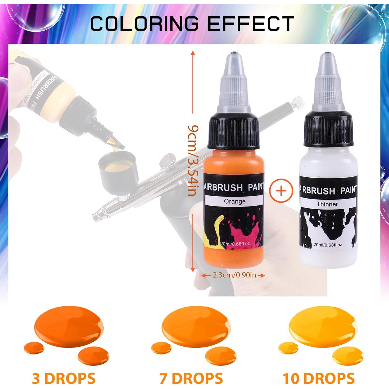 Juego de Pintura Aerográfica 24 Colores BLESTALIDO 20ml