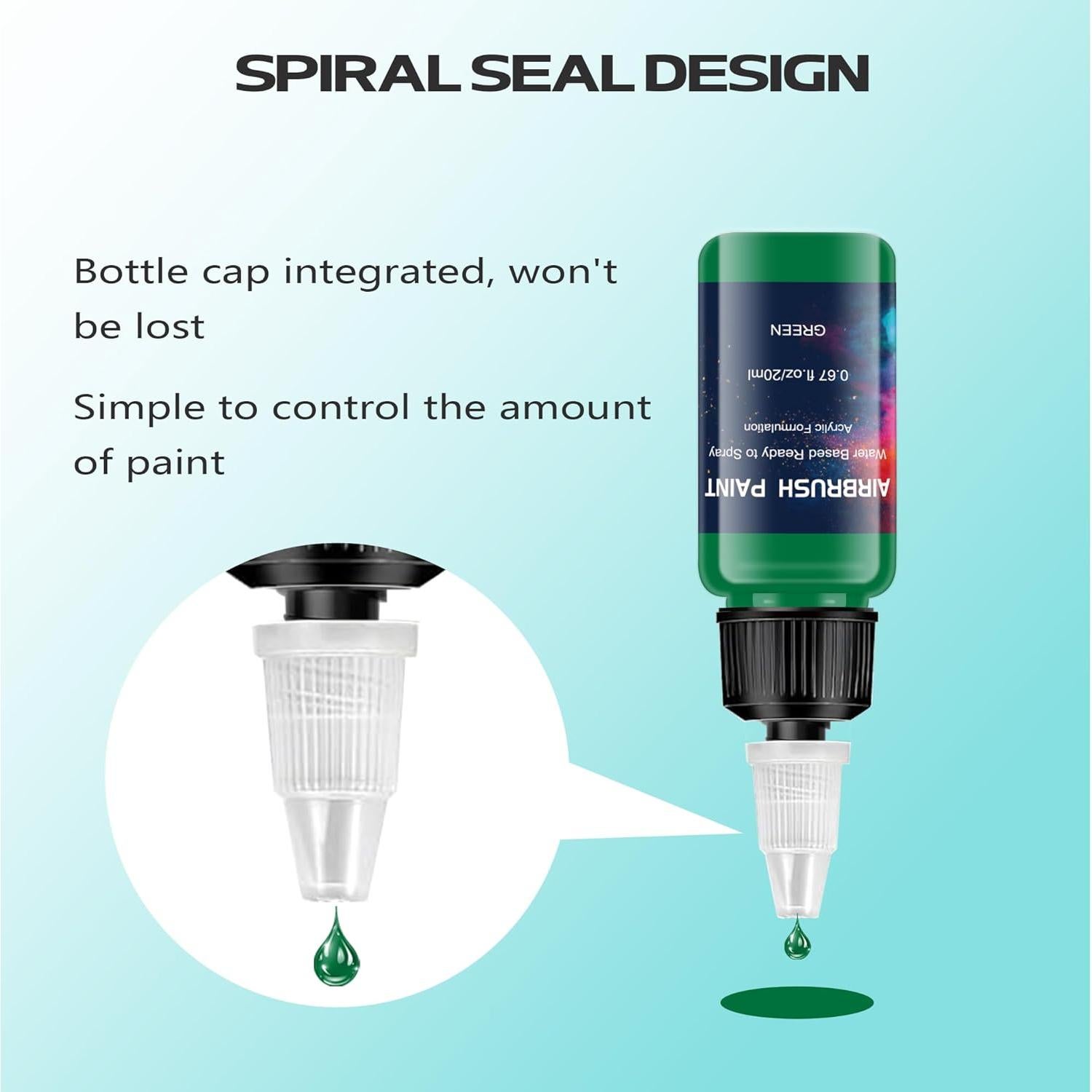 Juego de Pintura con Aerógrafo EKOHERR 18 Colores 360ml