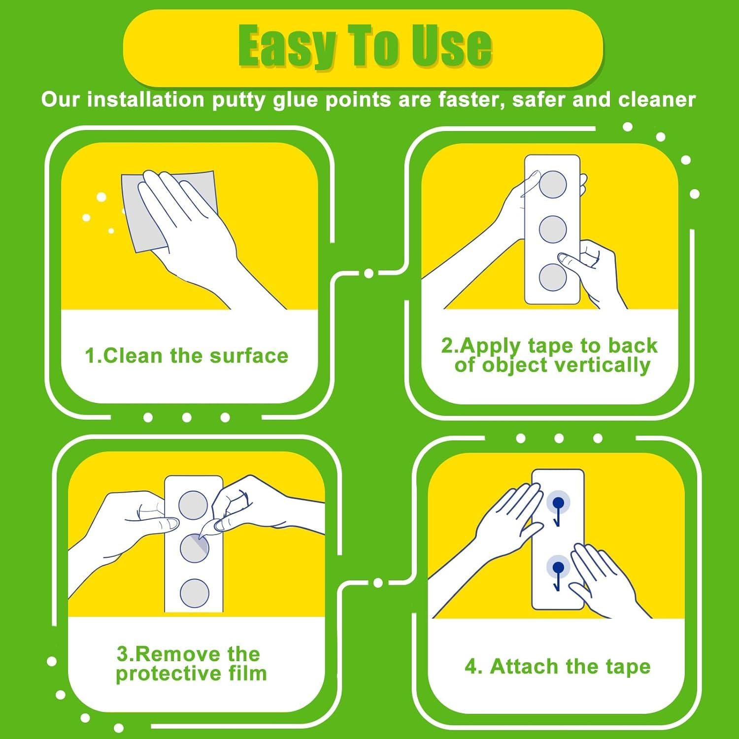 Pasta de Montaje Transparente PHIXBEAR 50 Pcs 3 cm