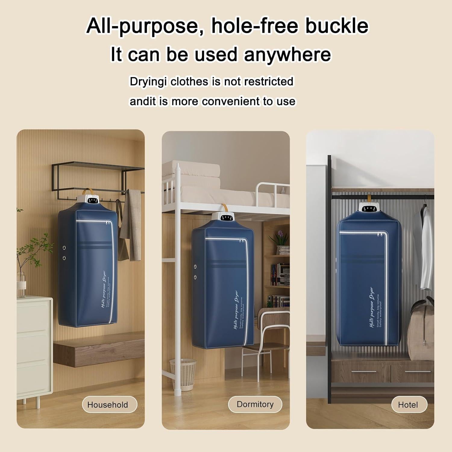 Secadora de Ropa Portátil MITNOTY BK-G9, 600W, 9 Prendas