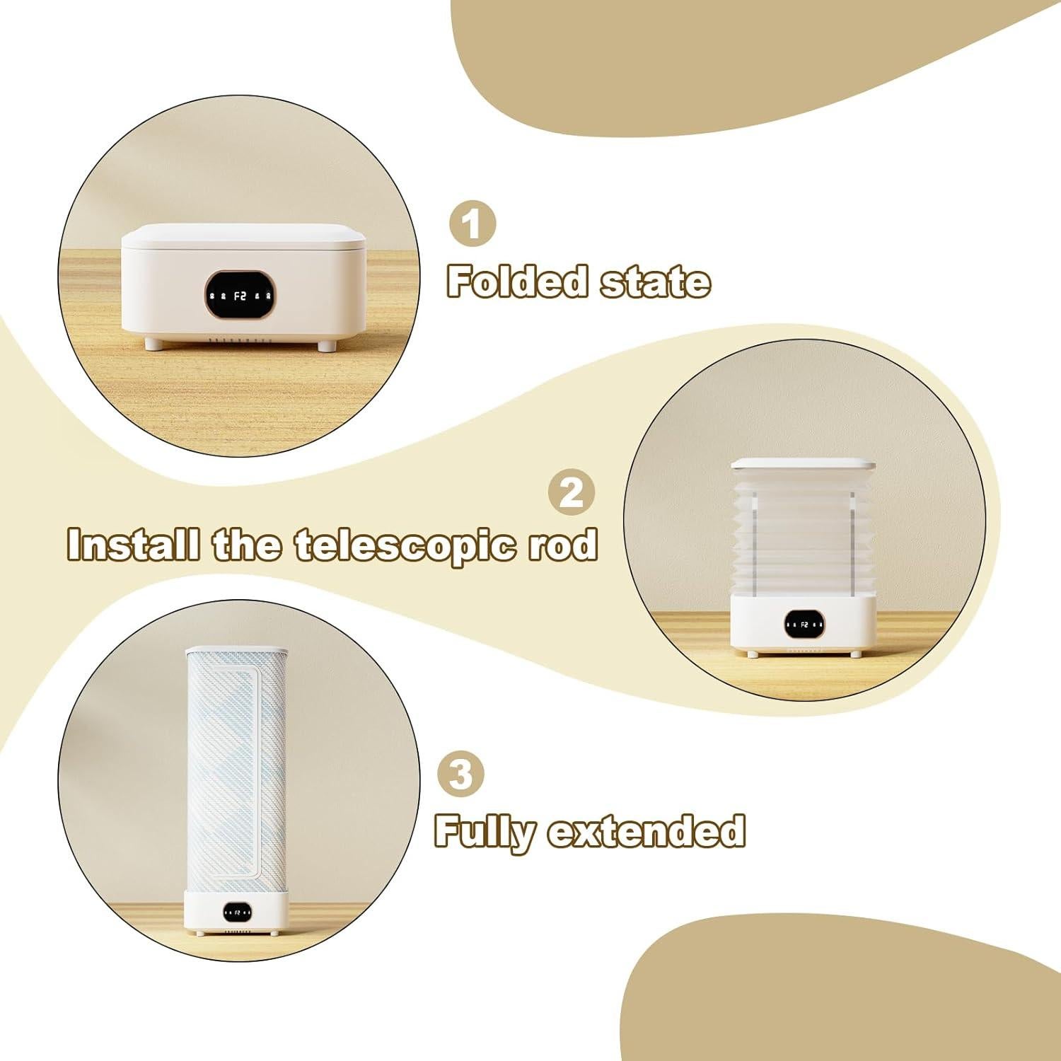 Máquina de Planchar y Secar Ropa Jueraori HGJ001 1000W Plegable