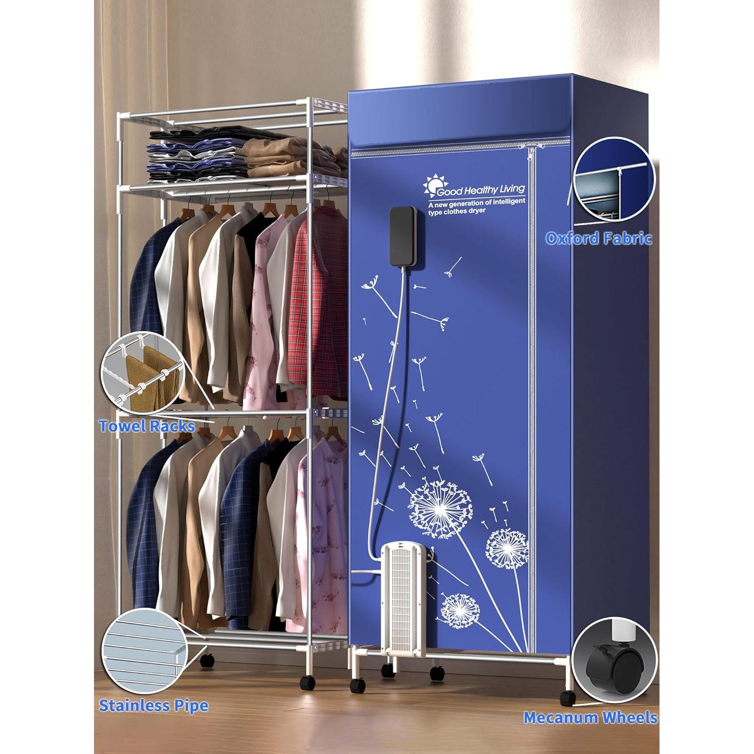 Secadora de Ropa Portátil KASYDoFF V3T 1600W 15.88kg Azul