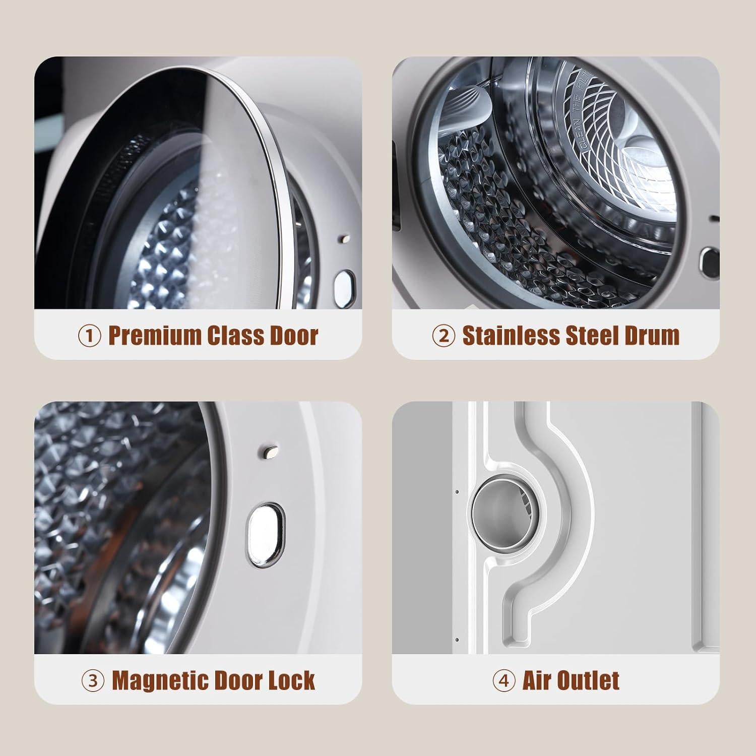 Secadora Portátil Auertech AU205C 12 lbs Acero Inoxidable