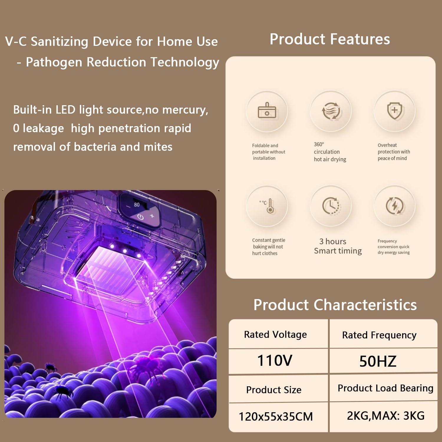 Secadora de Ropa Portátil DJ.KEKAO 20KG 650W Pantalla Táctil