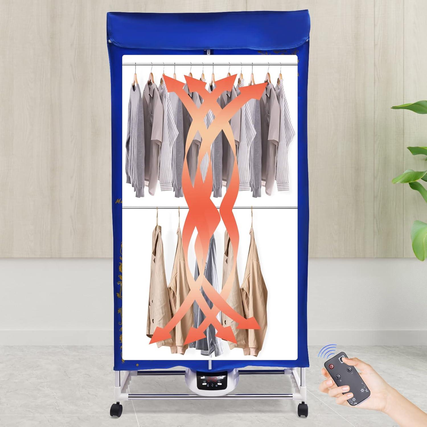 Secadora de Ropa MooneHived 1500W Portátil 30kg Control Remoto