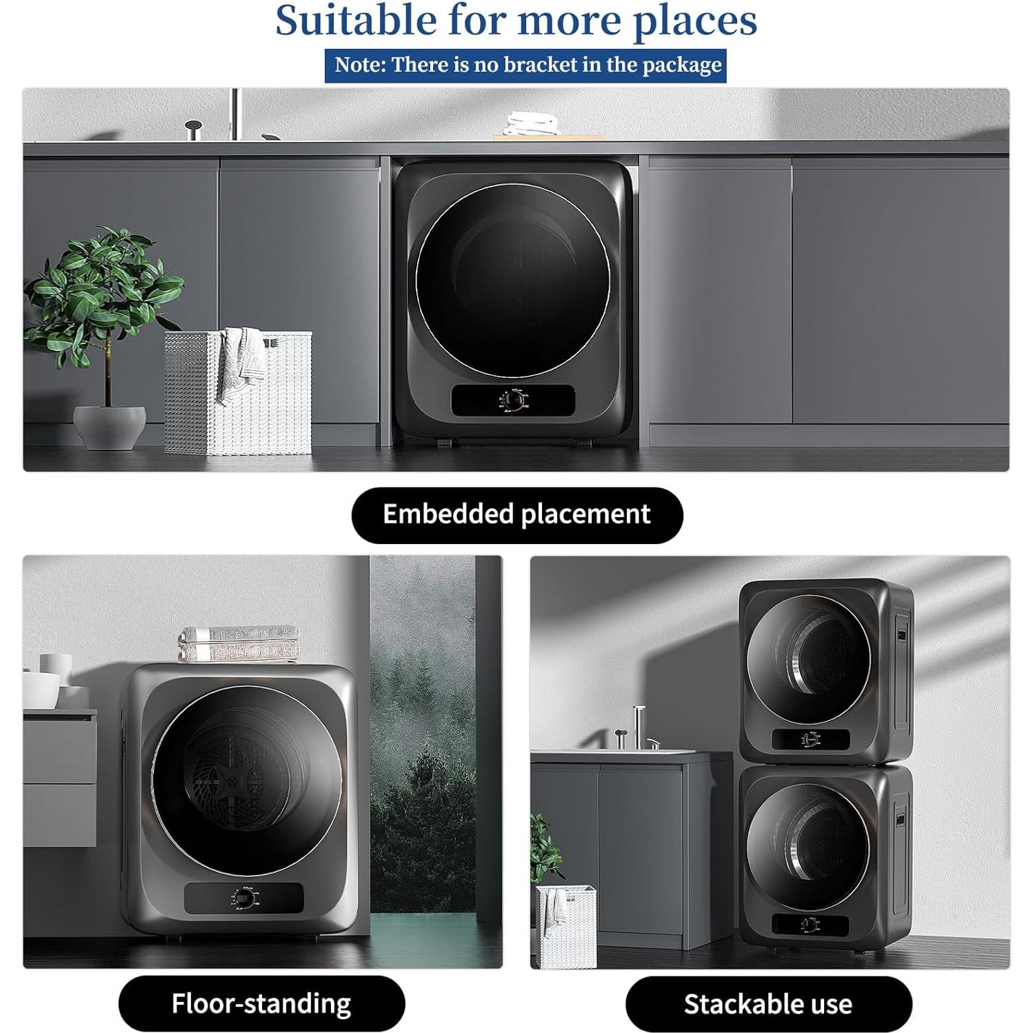 Secadora de Ropa Portátil VCJ-55, 4.5 kg, Acero Inoxidable