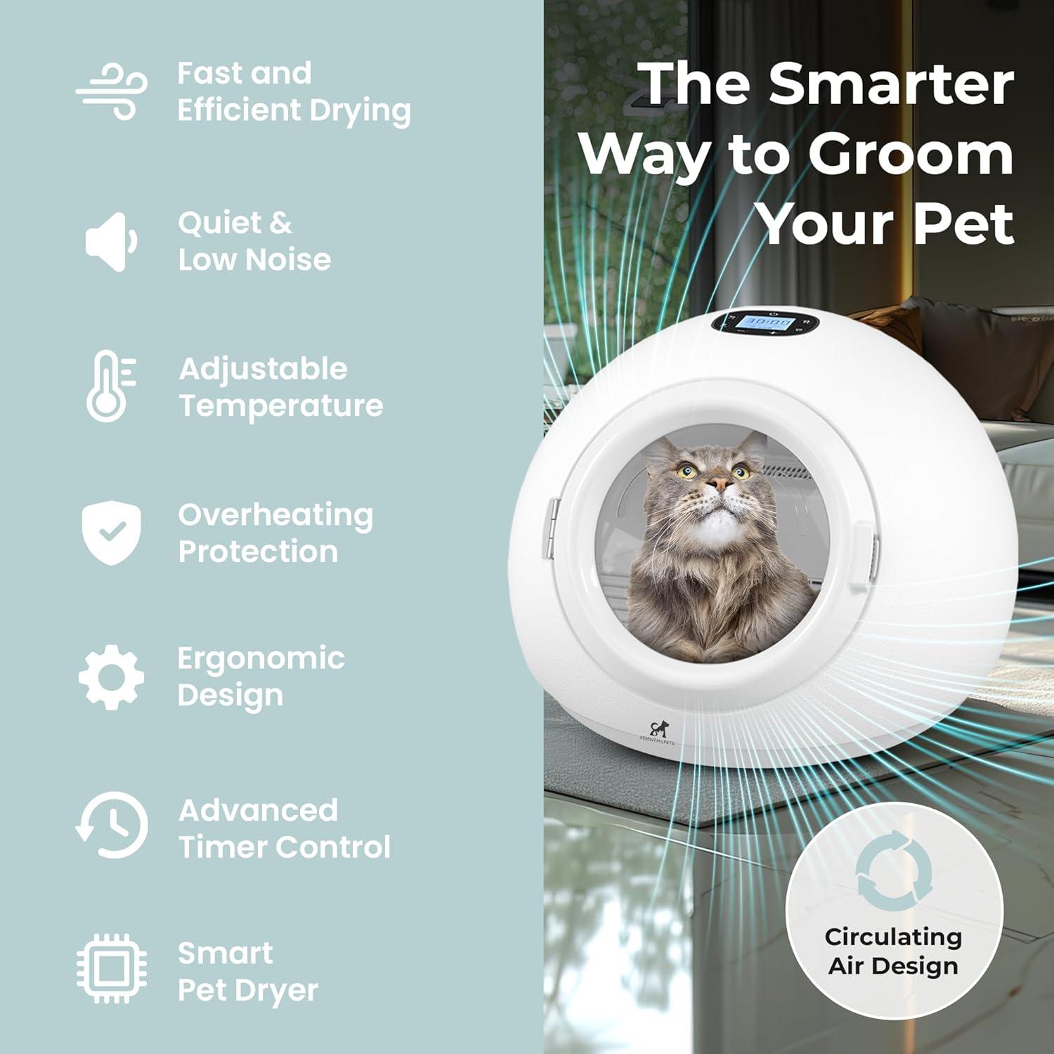 Caja de Secado Inteligente para Mascotas 55L - Control de Temperatura