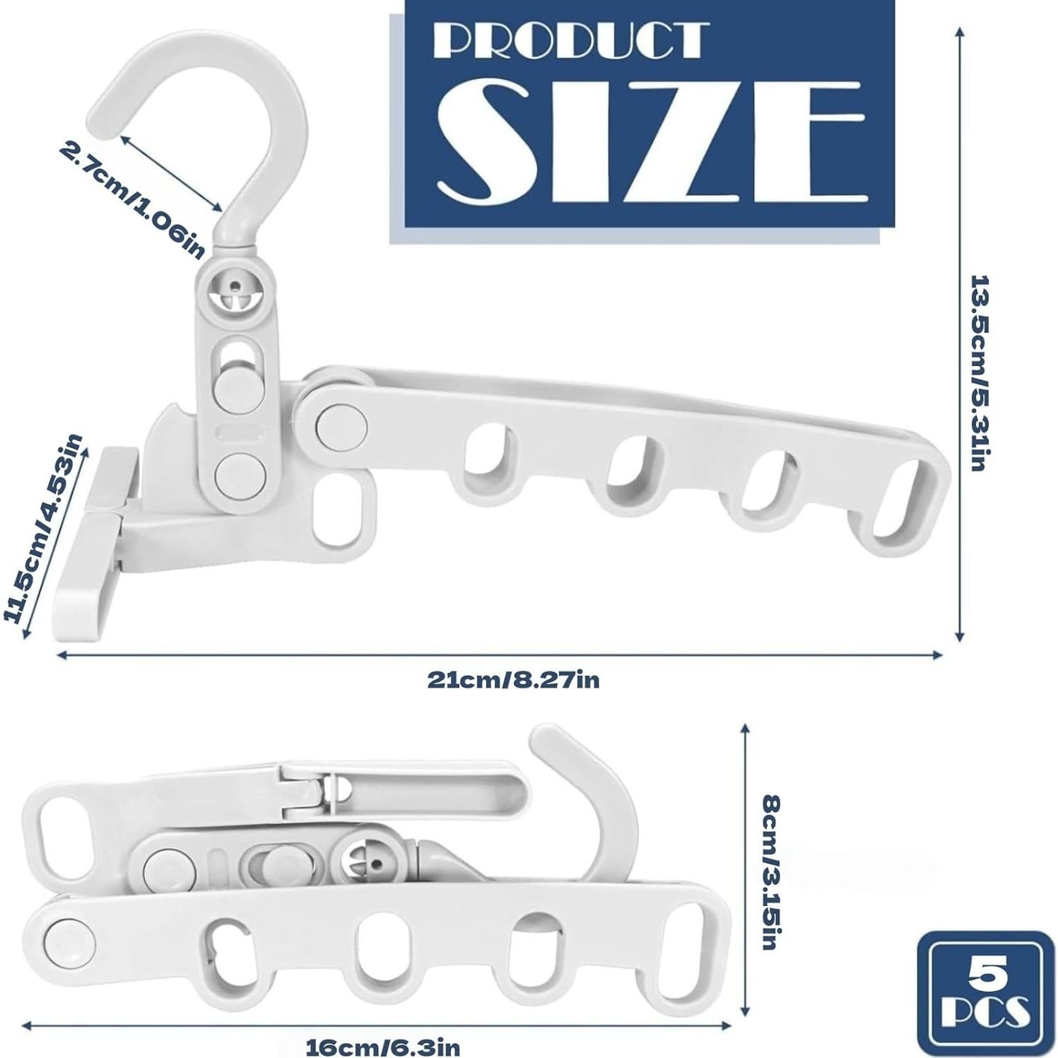 Soporte de Secado Plegable YZÉ para Viajes - 5 Niveles, Gris