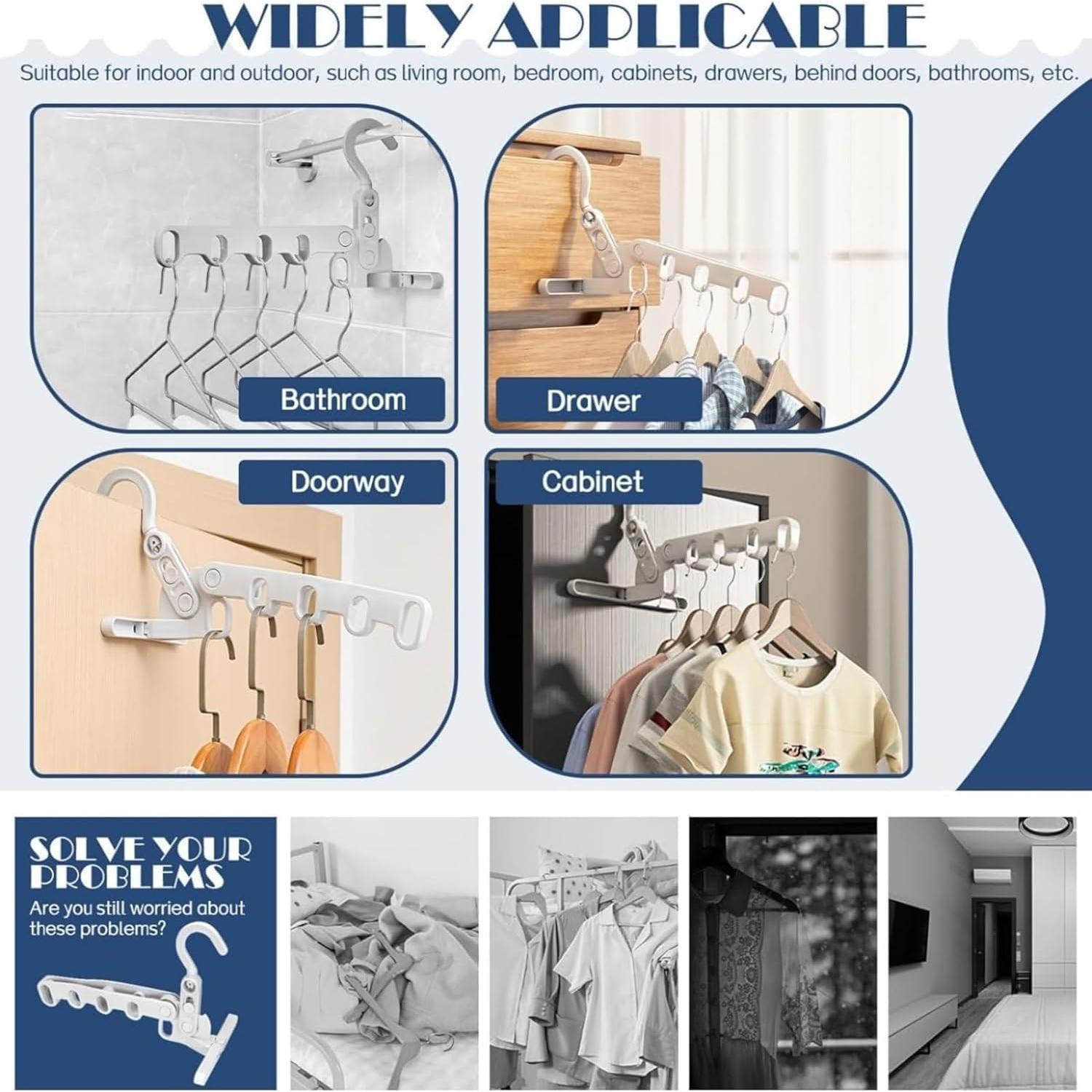 Soporte de Secado Plegable YZÉ para Viajes - 5 Niveles, Gris