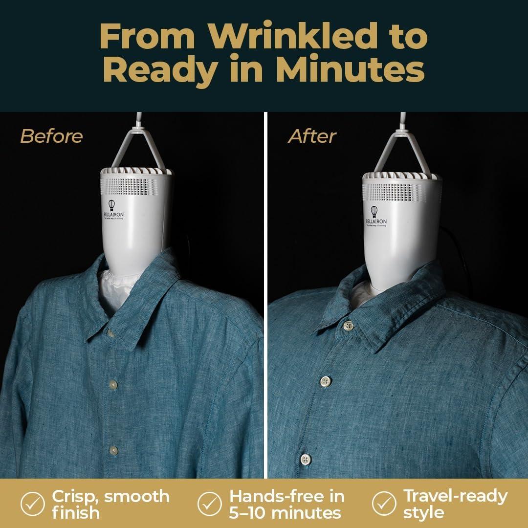 Prensa de Camisas Portátil Bellairon Voyage 3 en 1 300W 120V