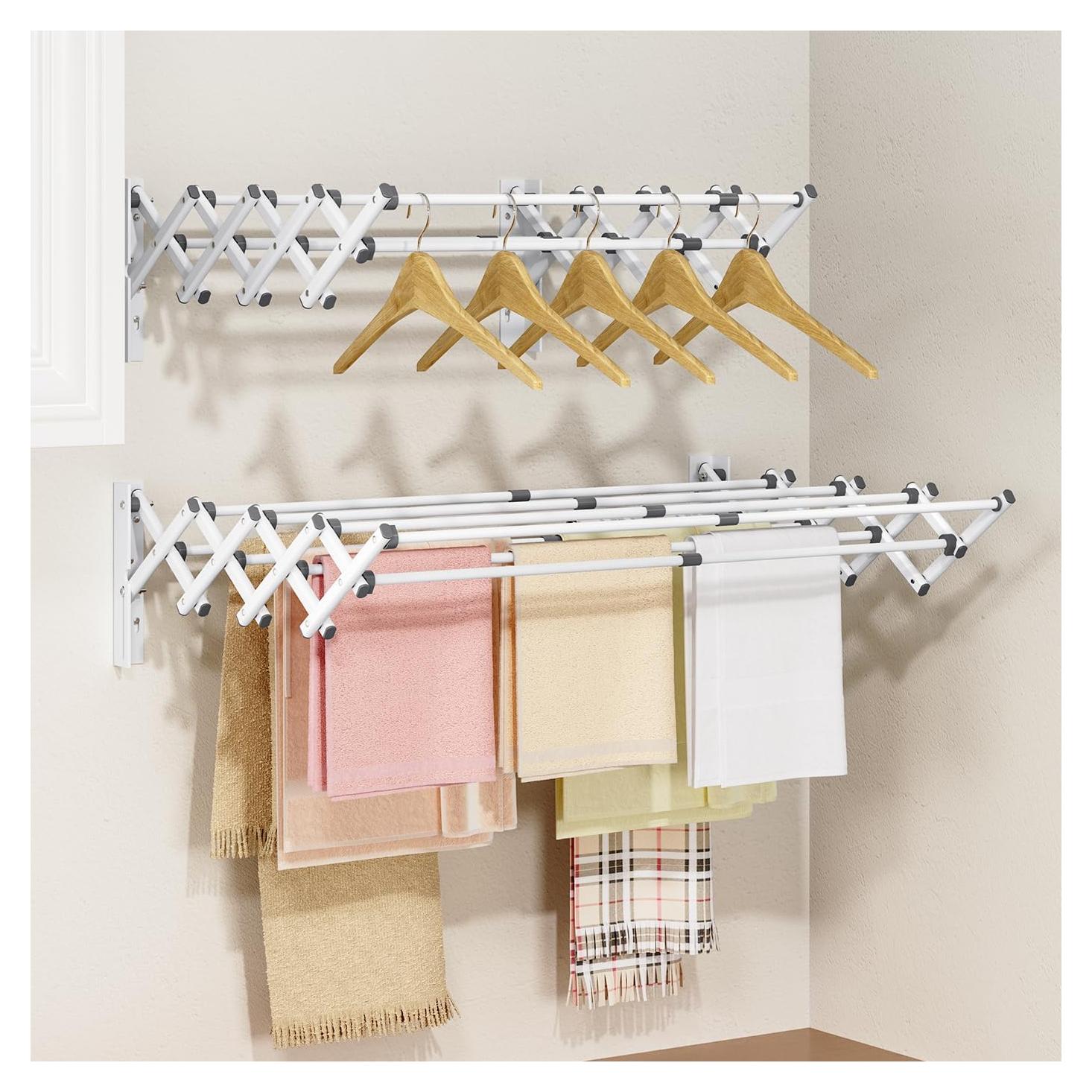 Estante de Secado de Ropa Plegable APEXCHASER Blanco 18.14 kg