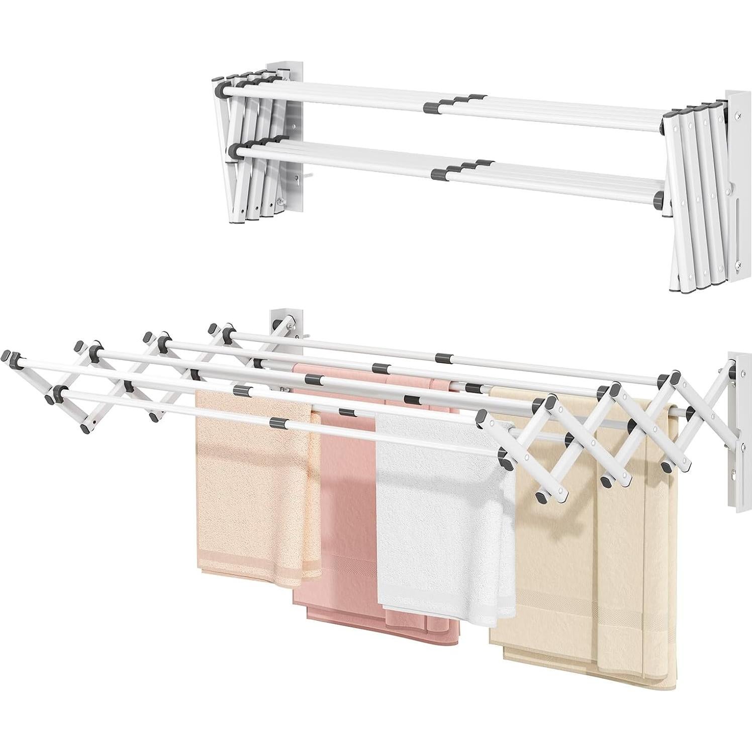 Estante de Secado de Ropa Plegable APEXCHASER Blanco 18.14 kg