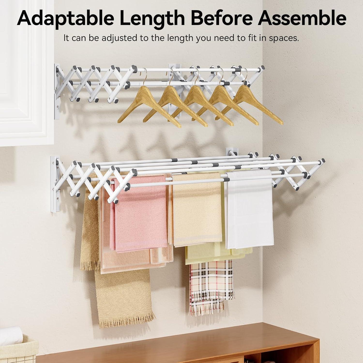 Estante de Secado de Ropa Plegable APEXCHASER Blanco 18.14 kg