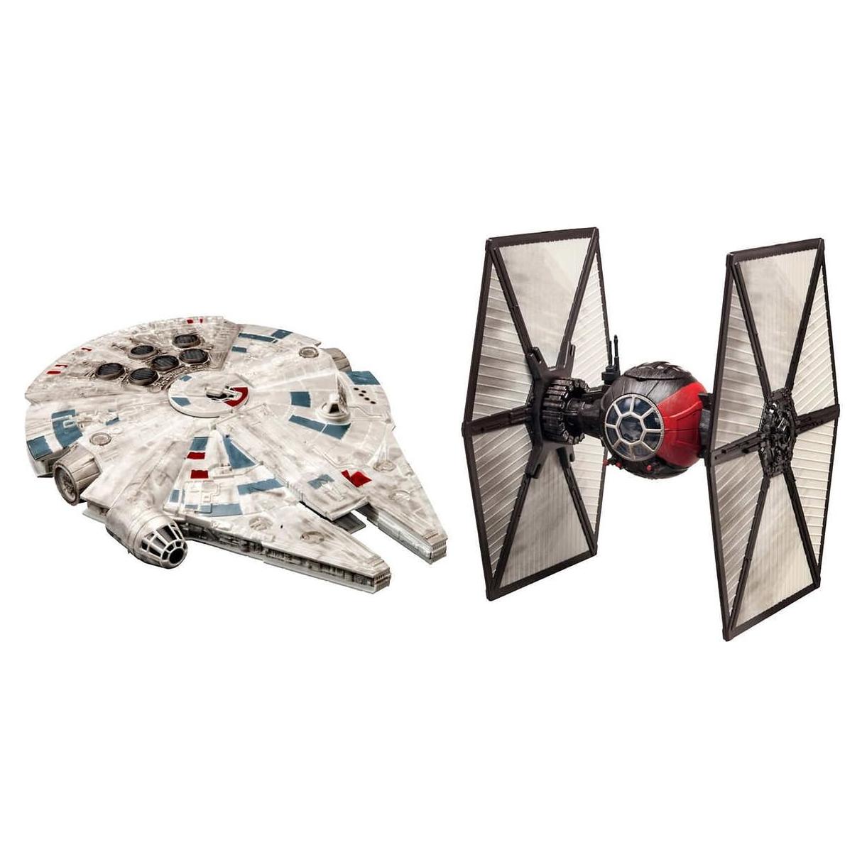 Kit de Modelo Star Wars Revell TIE Fighter y Halcón Milenario