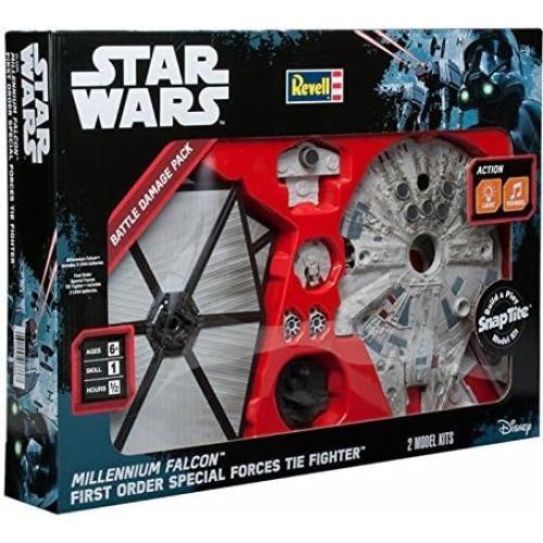 Kit de Modelo Star Wars Revell TIE Fighter y Halcón Milenario