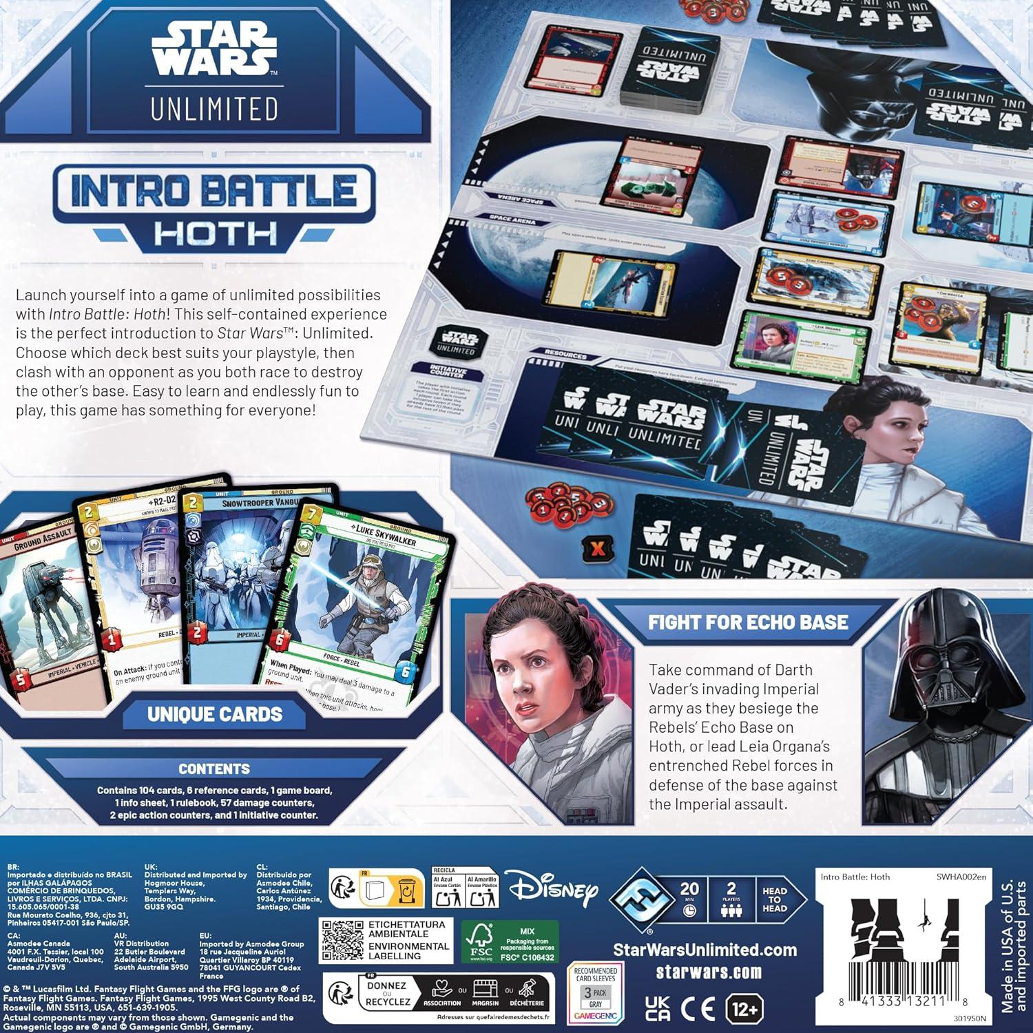 Asmodee Star Wars: Unlimited TCG - Batalla Intro Hoth - Juego de Cartas