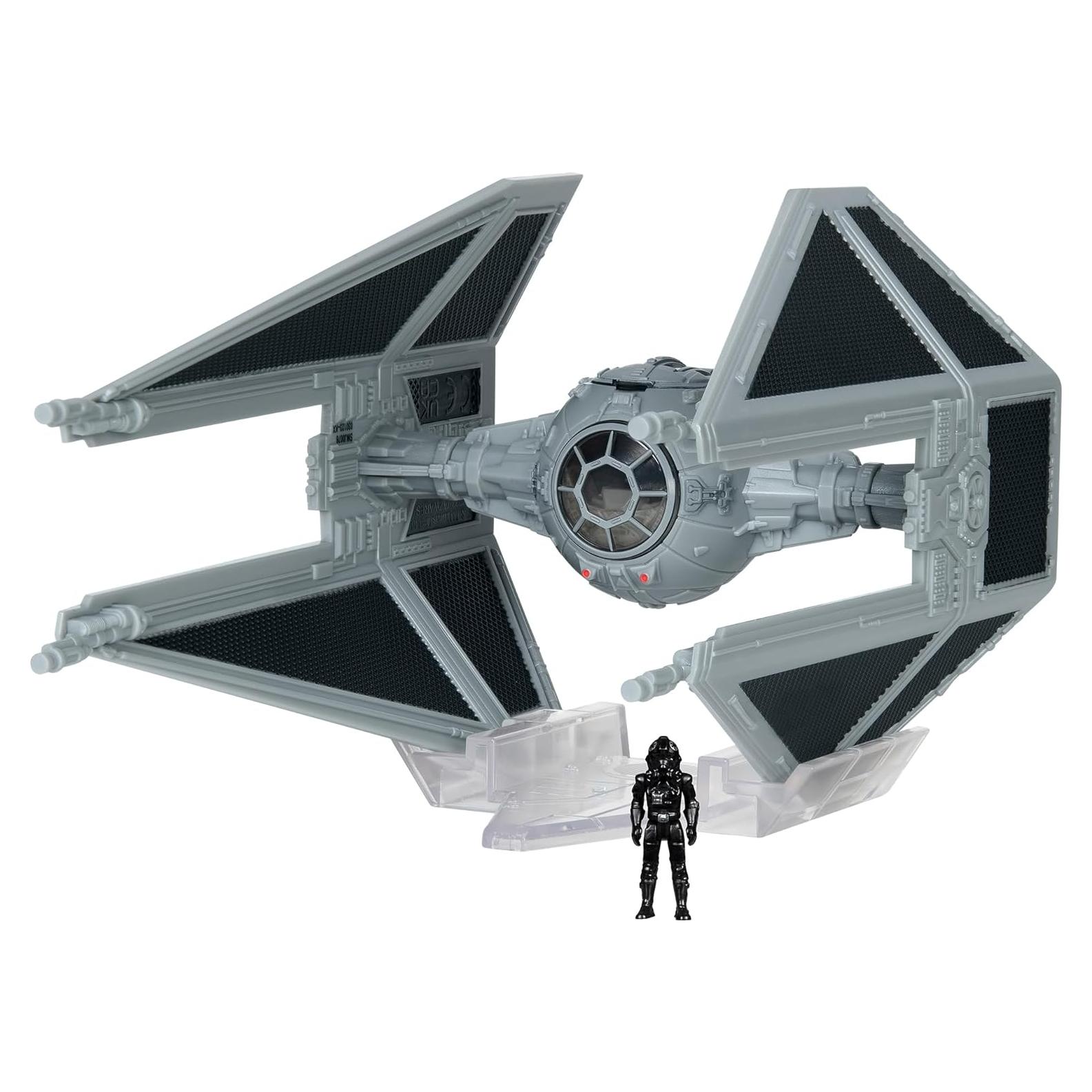 Caza TIE Interceptor Star Wars Jazwares 17x8.9 cm con Figura