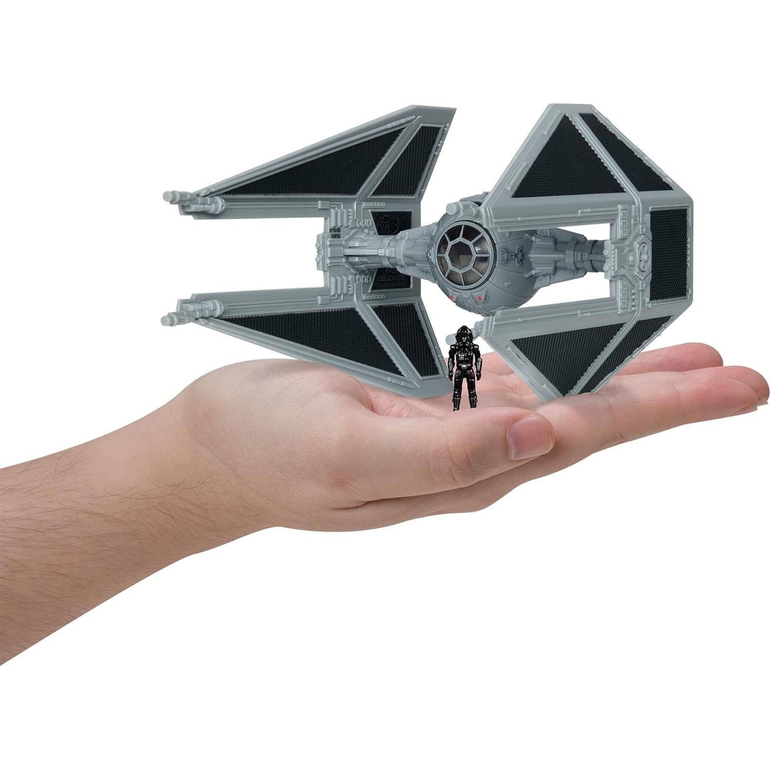 Caza TIE Interceptor Star Wars Jazwares 17x8.9 cm con Figura