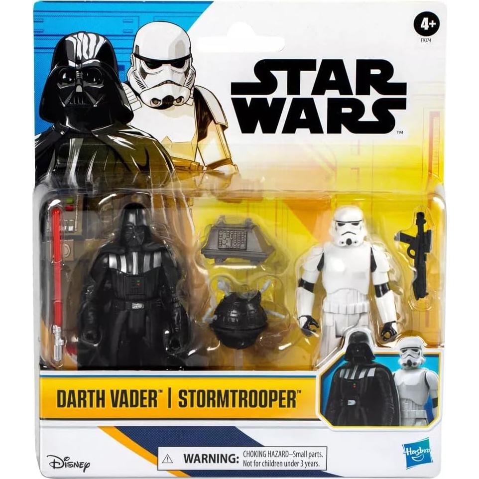 Set de Figuras de Acción Darth Vader y Stormtrooper 10 cm