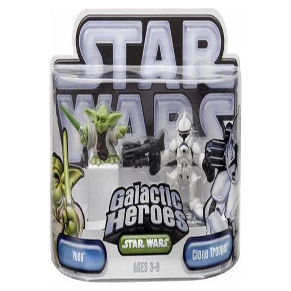 Figuras Star Wars Héroes Galácticos Hasbro Yoda y Clone Trooper
