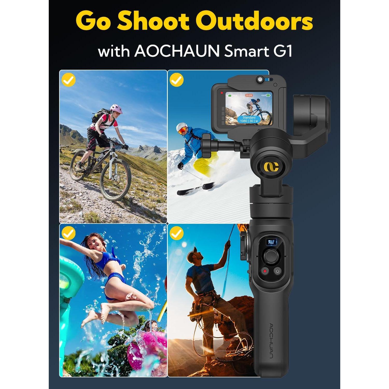 Estabilizador Gimbal AOCHUAN Smart G1 para Cámara de Acción